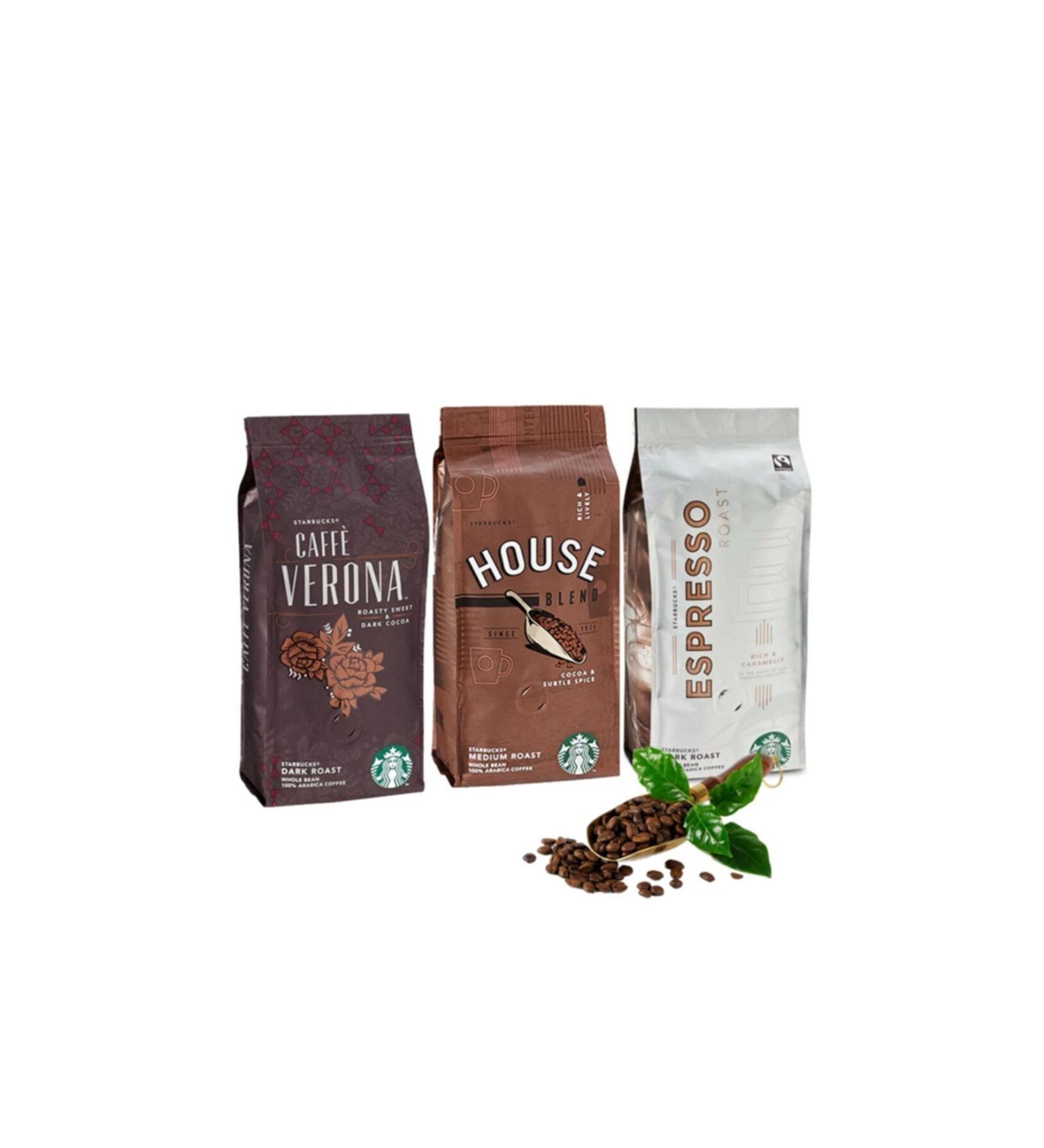 Starbucks D venci Wholesale House Blend Verona and Espresso Bean Coffee 250 Grams 3 Pieces