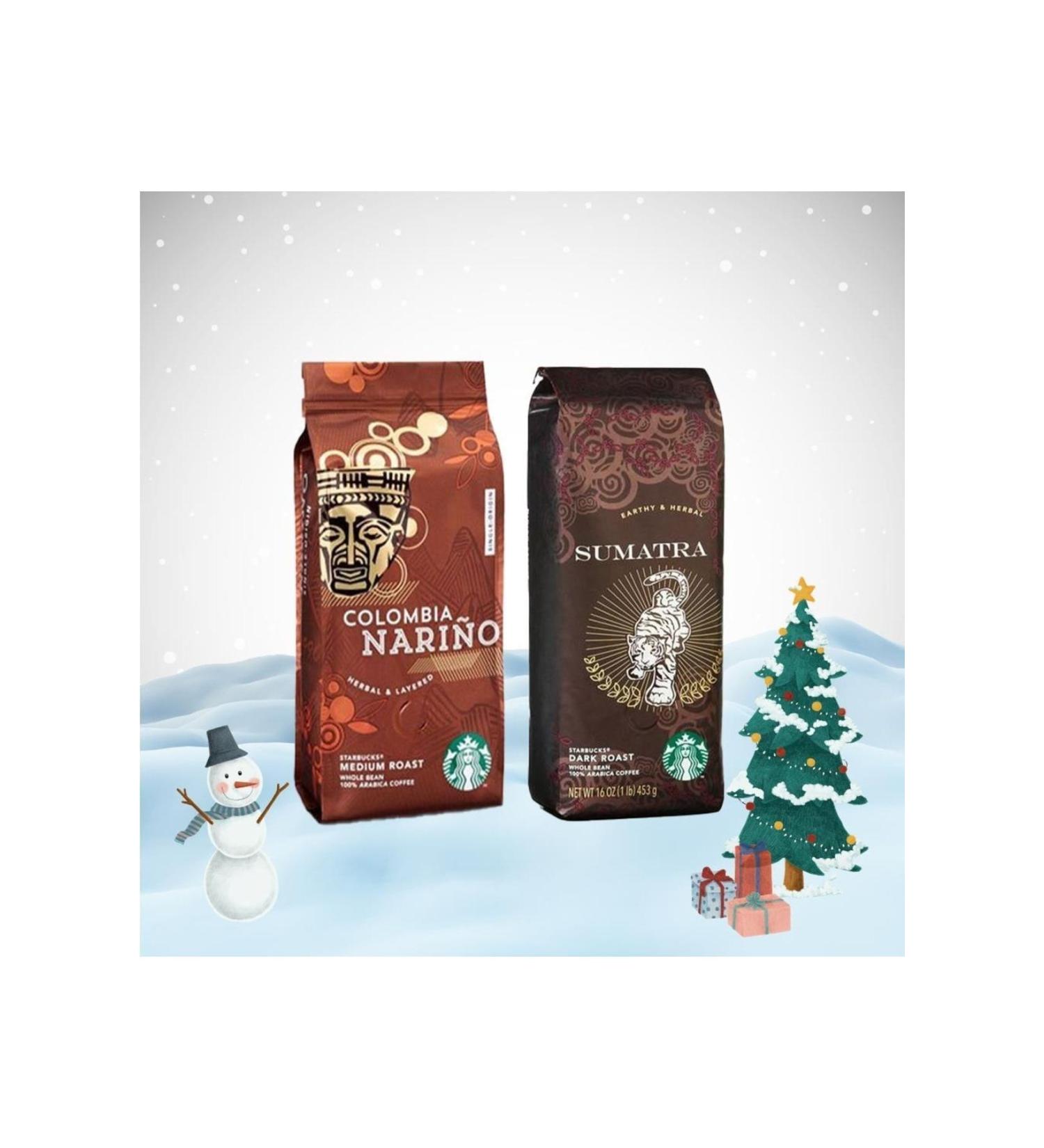 Starbucks New Year Package Coffee Beans Sumatra and Colombia Narino 250 Gr