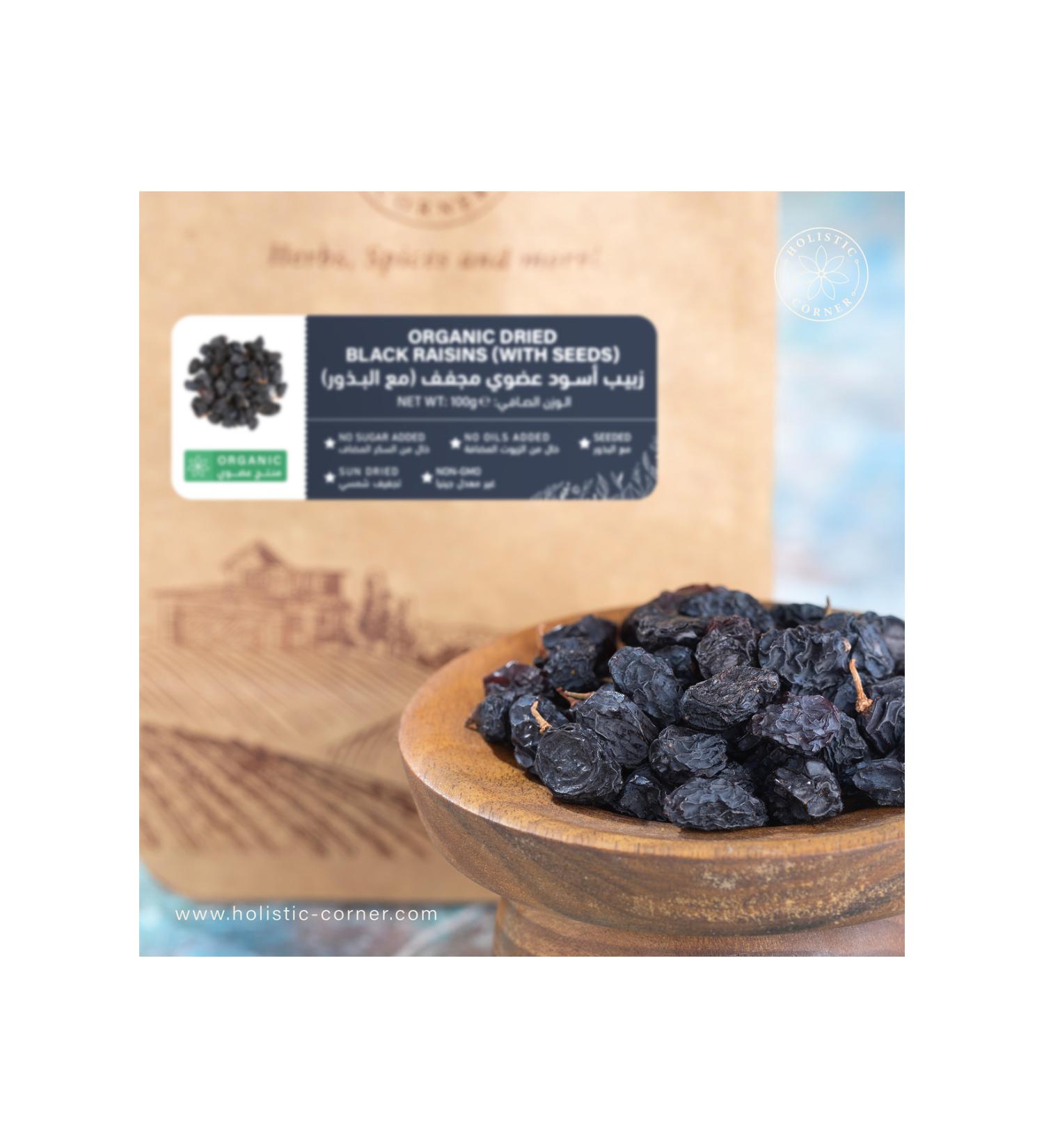 Holistic Corner Black Raisins (With Seeds) | 100g - Buy Online on GoSupps.com