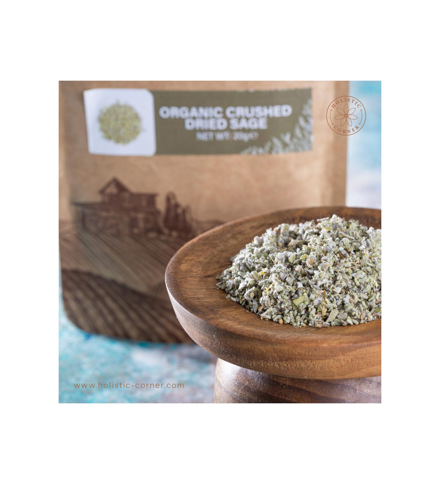 Holistic Corner Organic Crushed Dried Sage | Sage | 40g - Buy Online on GoSupps.com