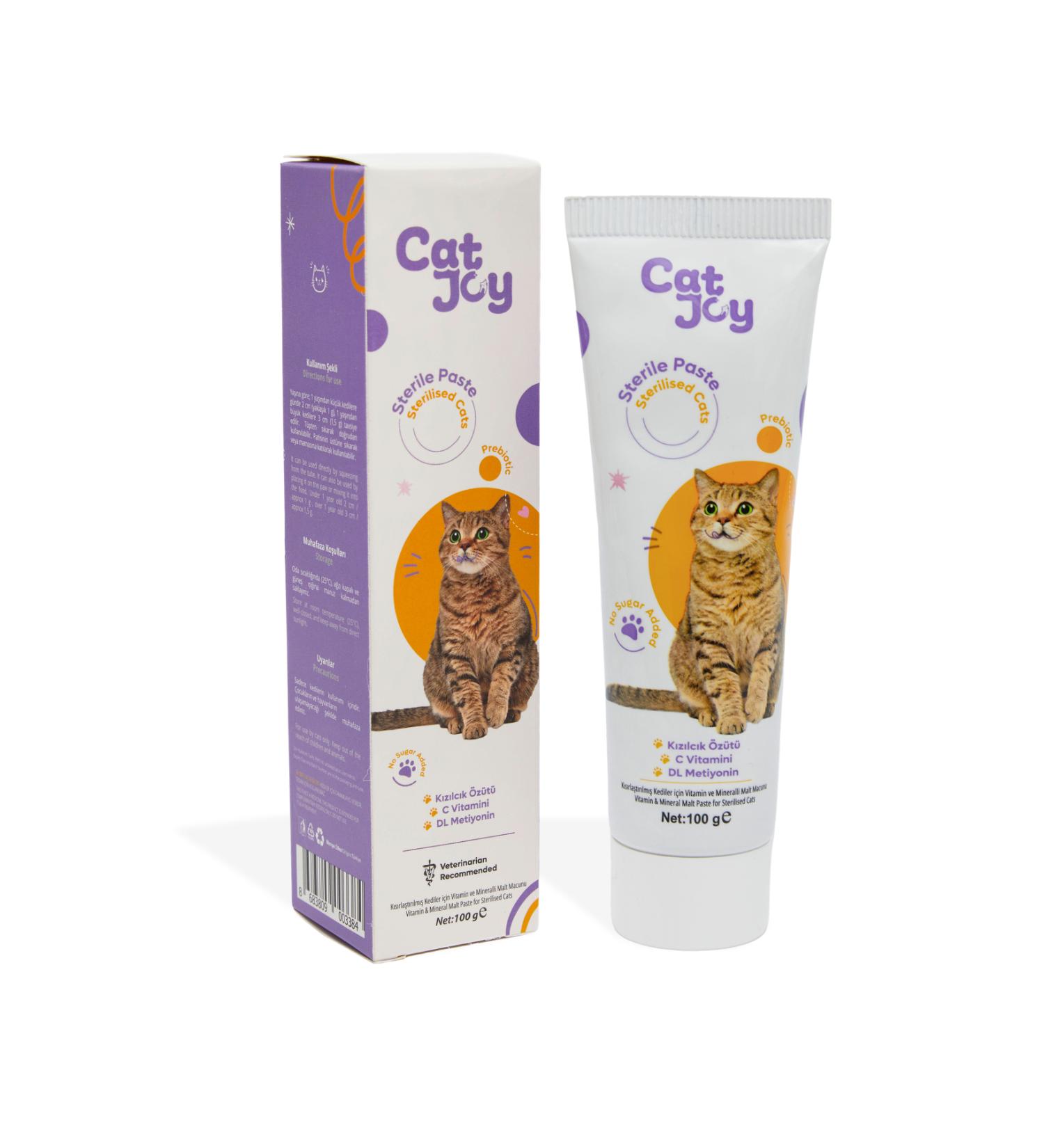 CATJOY Sterile Malt Paste 100 g - Vitamin Anti-Fur Ball Malt for Neutered Cats - Buy Online on GoSupps.com
