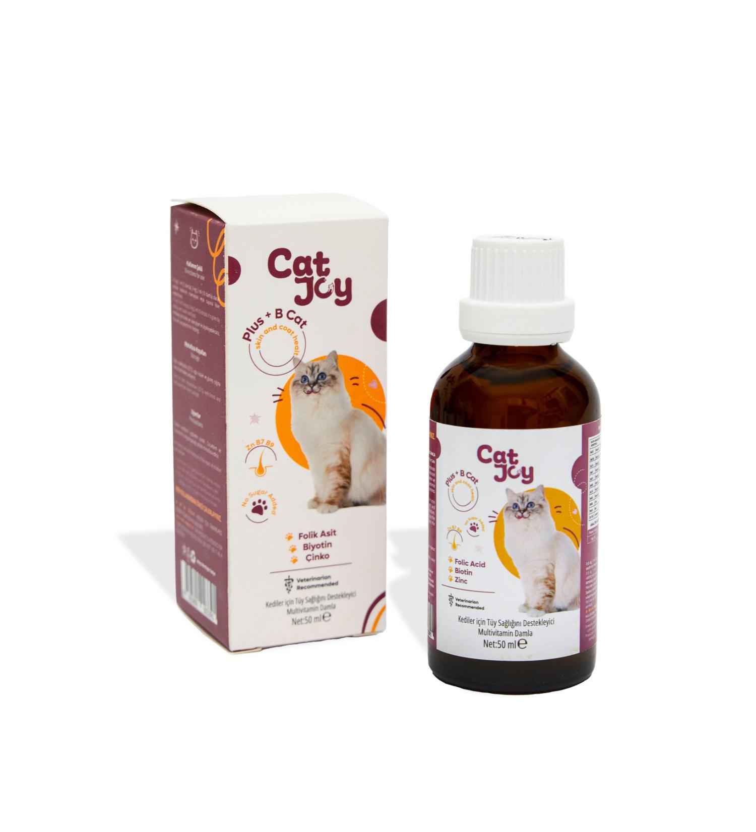CATJOY Plus B Drops for Cats 50ml - Drops that Reduce Shedding and Support Hair Health - Buy Online on GoSupps.com