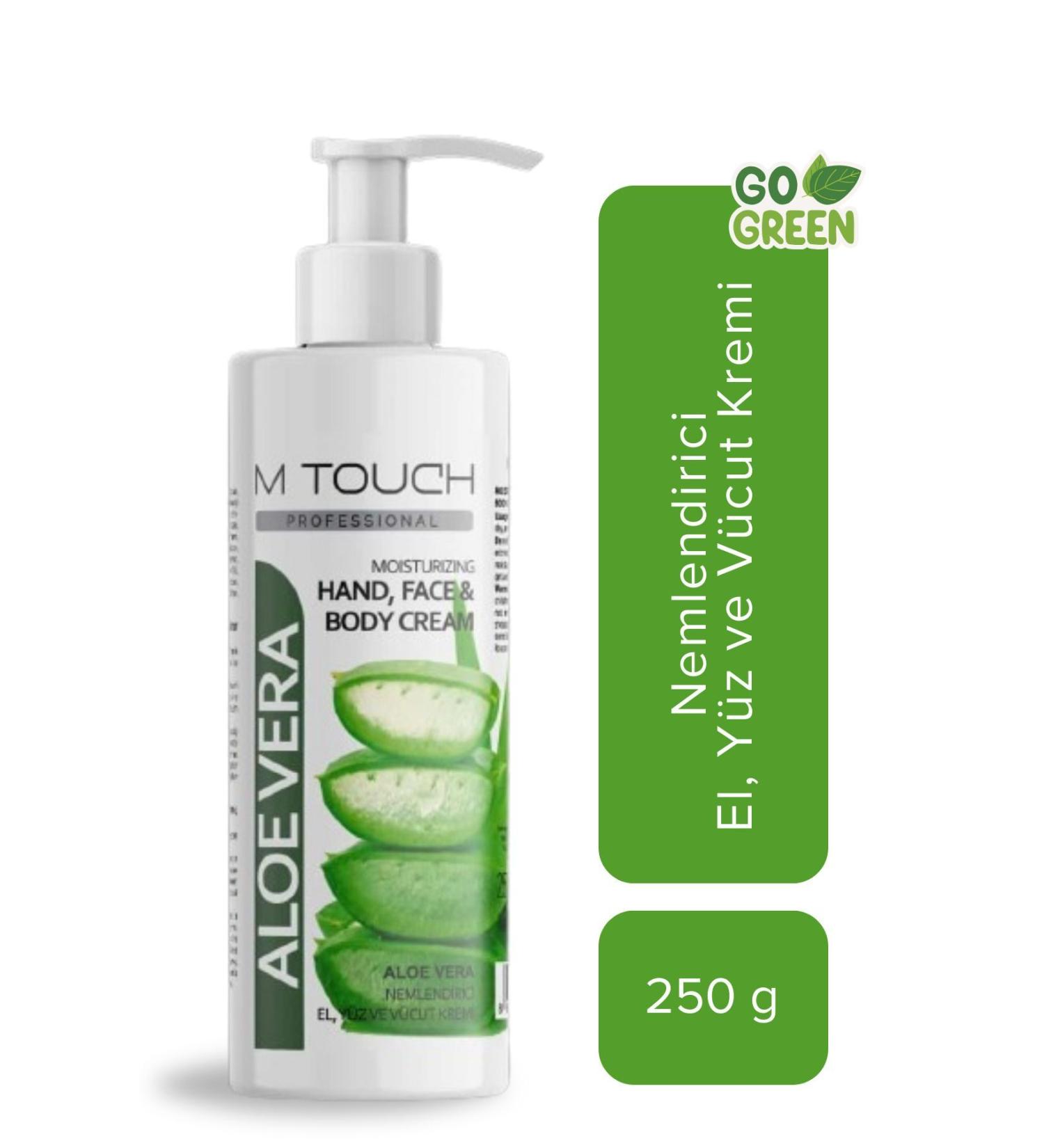 mtouch 0 Natural Aloe Vera Moisturizing Cream - Hand Face and Body 250g