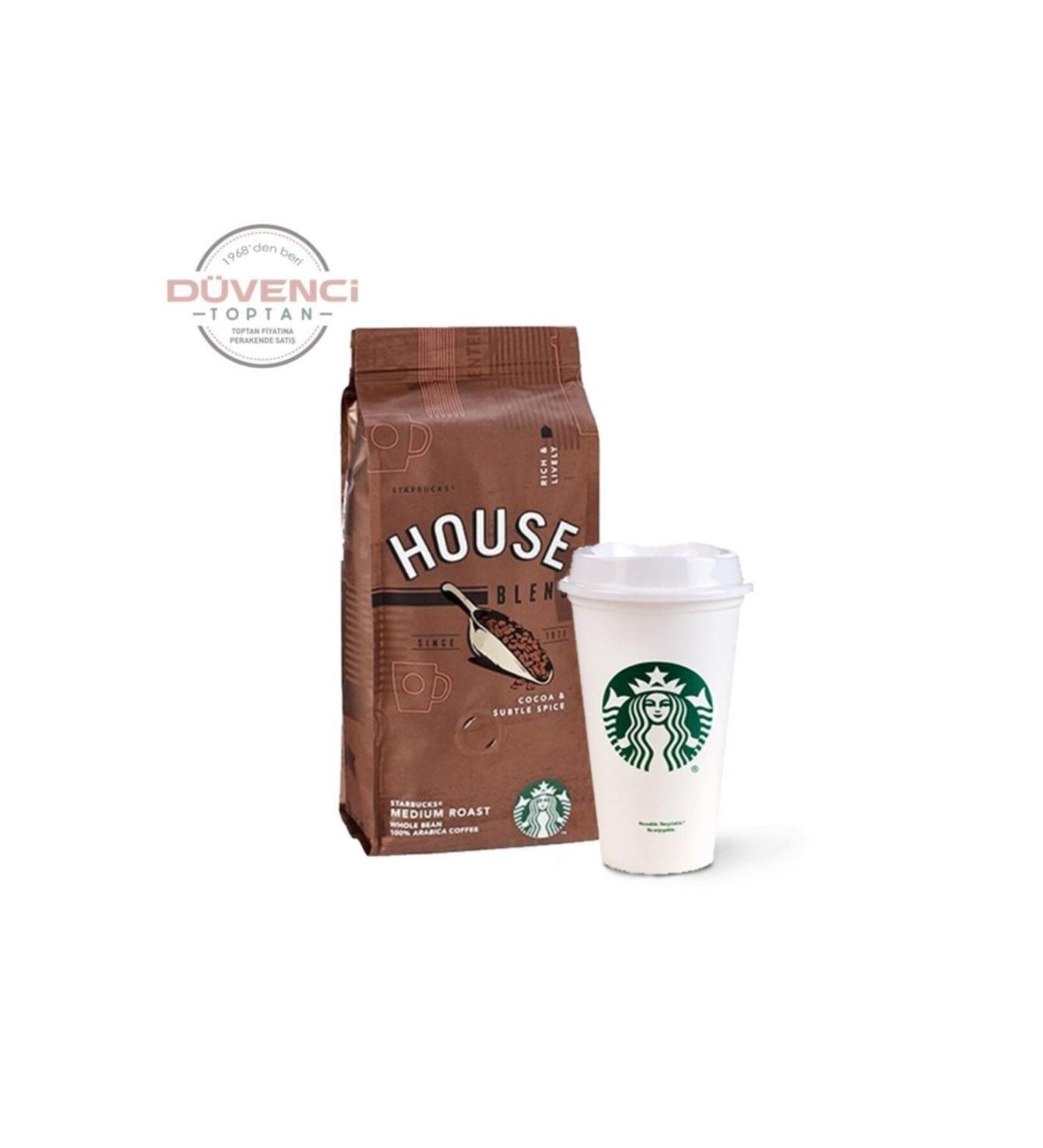 Starbucks House Blend Coffee Beans 250 Grams And Plastic Cup