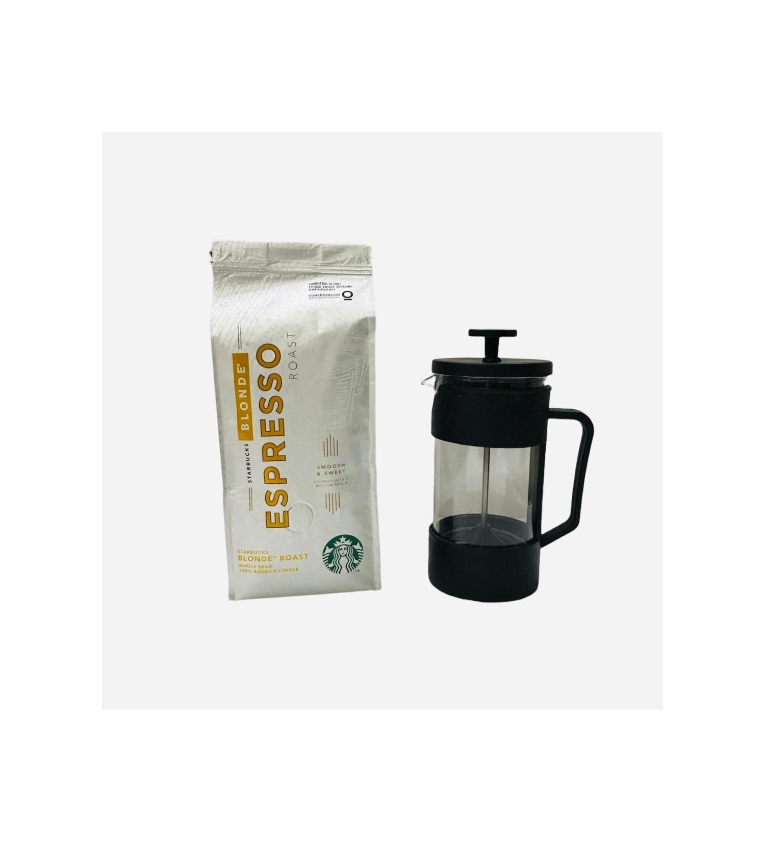 Starbucks Espresso Blonde French Press Ground 250g + French Press Teapot 350ml
