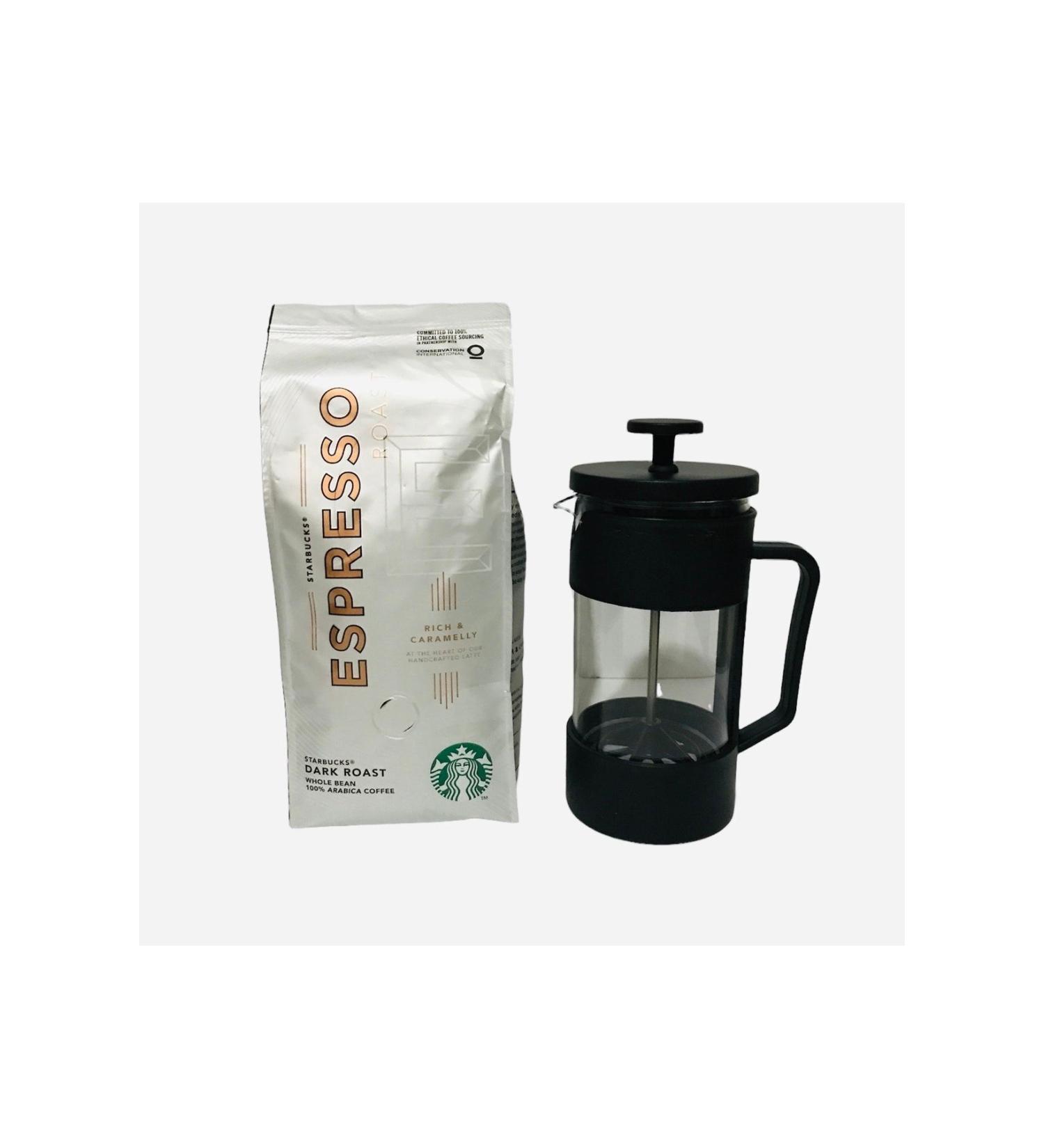 Starbucks Espresso Roast French Press Ground 250g + French Press Teapot 350ml