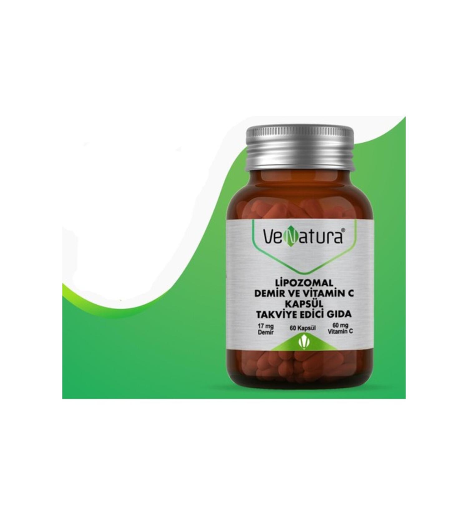 Venatura Liposomal Iron and Vitamin C 60 Capsules