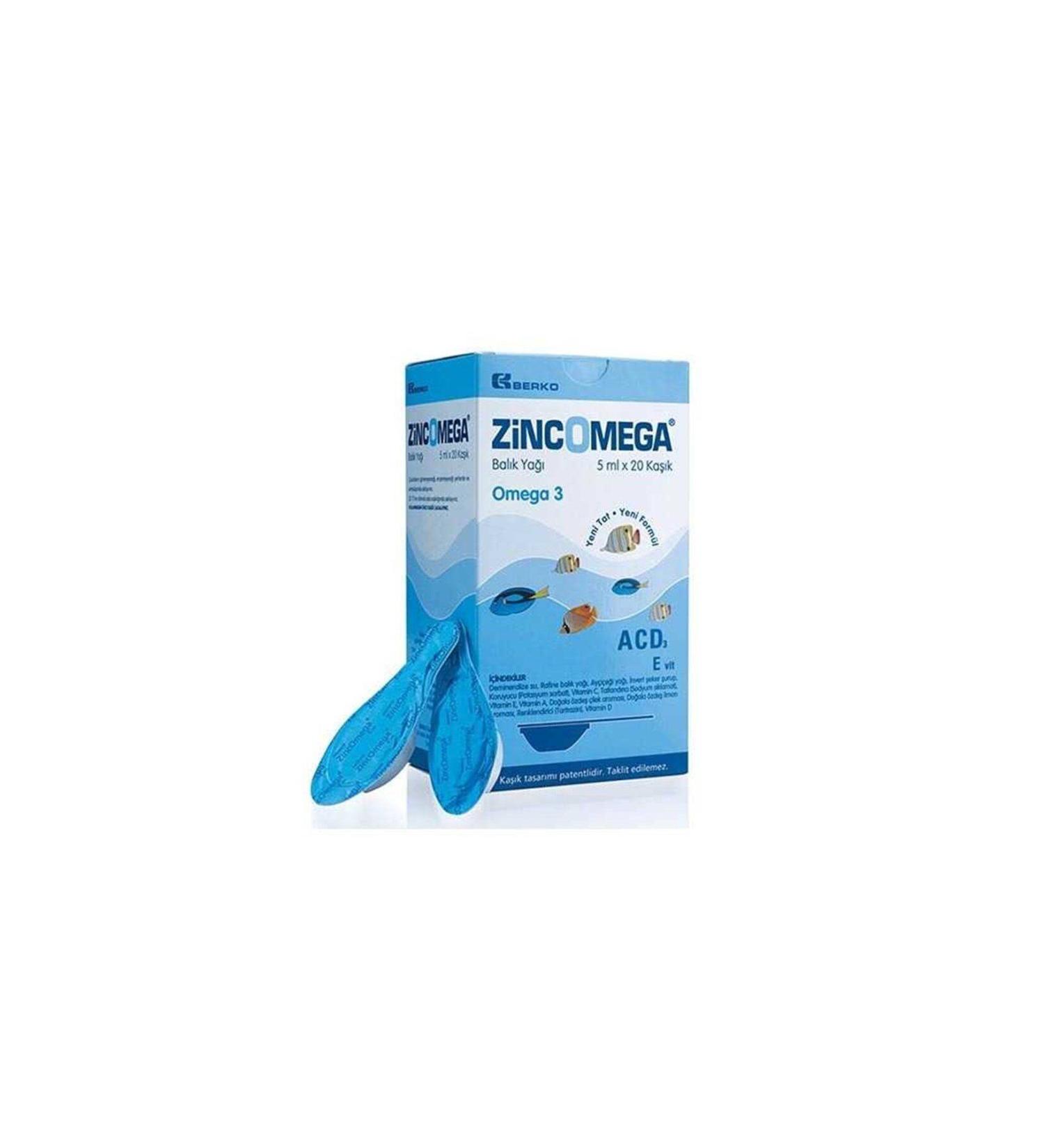 Zincomega Omega-3 Fish Oil Syrup 5x20 Spoons