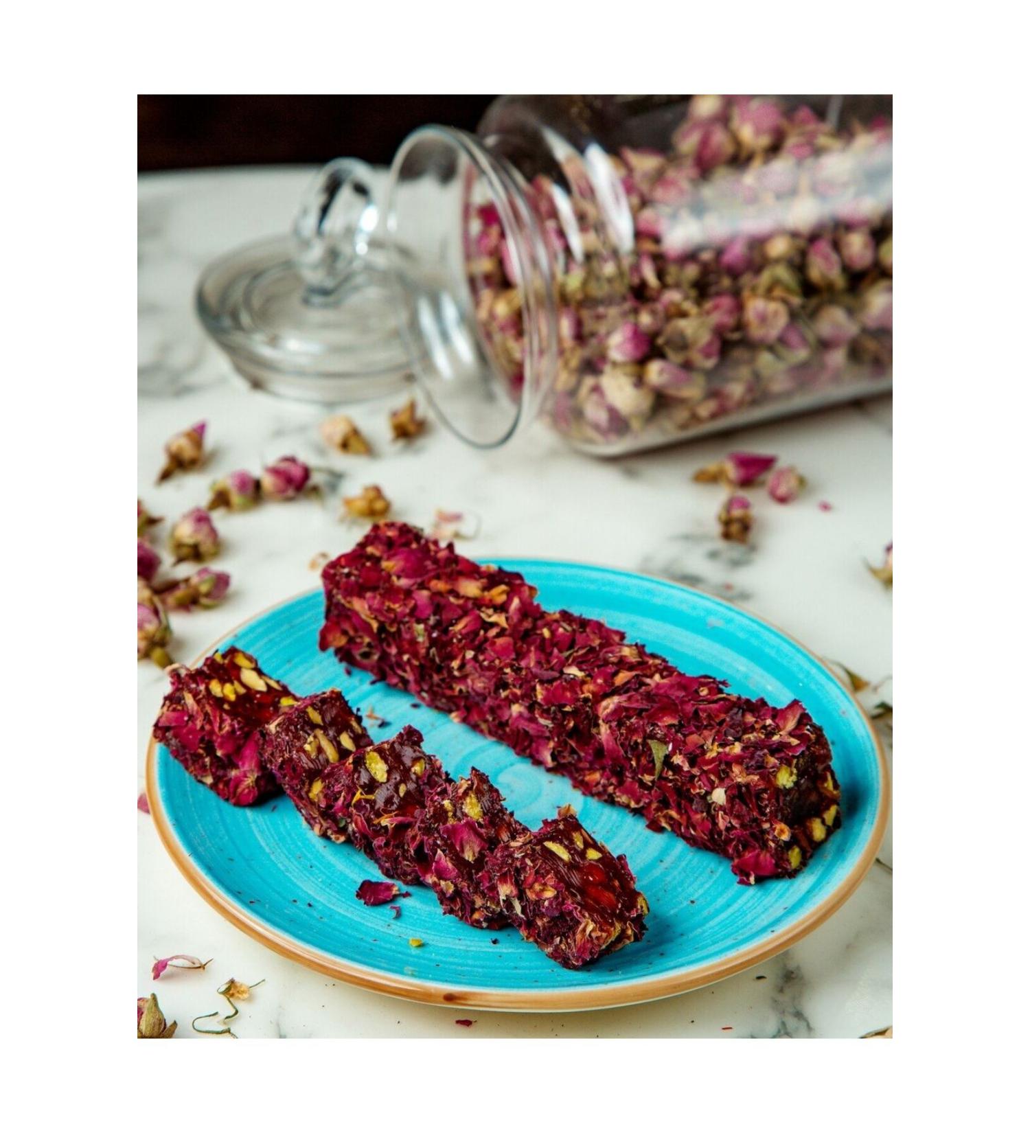 G nbeler Rose Petal Pomegranate Pistachio Turkish Delight 350GR