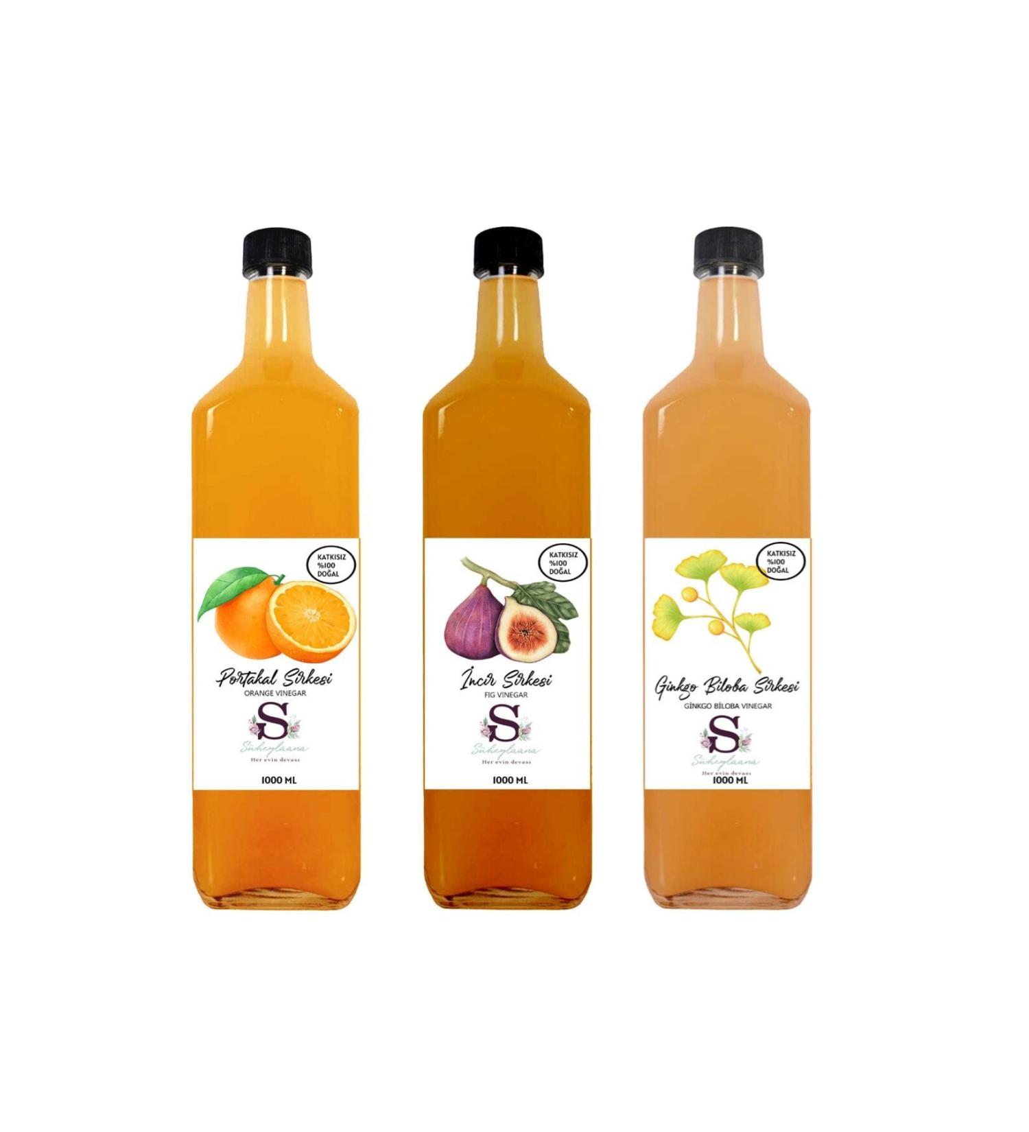 Suheylaana Natural Orange Vinegar 1000 Ml And Natural Fig Vinegar 1000 Ml