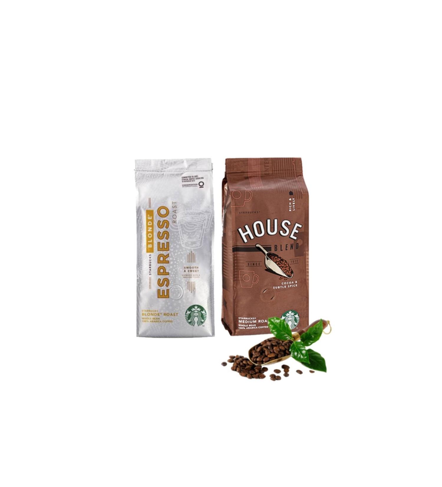Starbucks D venci Wholesale House Blend and Blonde Espresso Bean Coffee 250 gr 2 Pieces
