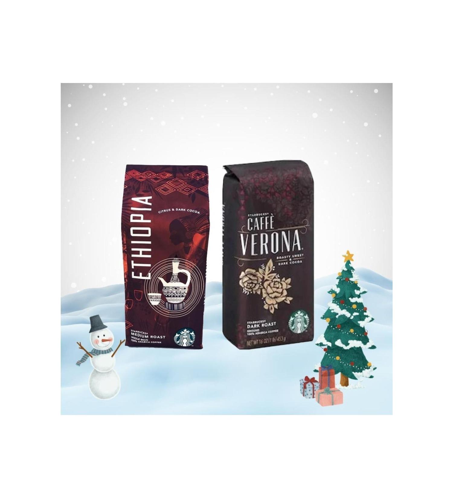 Starbucks New Year Package Coffee Beans Ethiopia Arabica And Verona 250 Gr