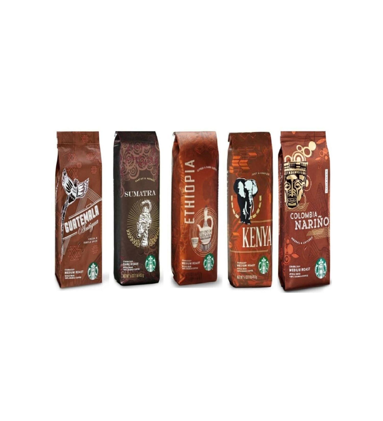 Starbucks Medium Mixed Coffee Beans 5x250 Gr