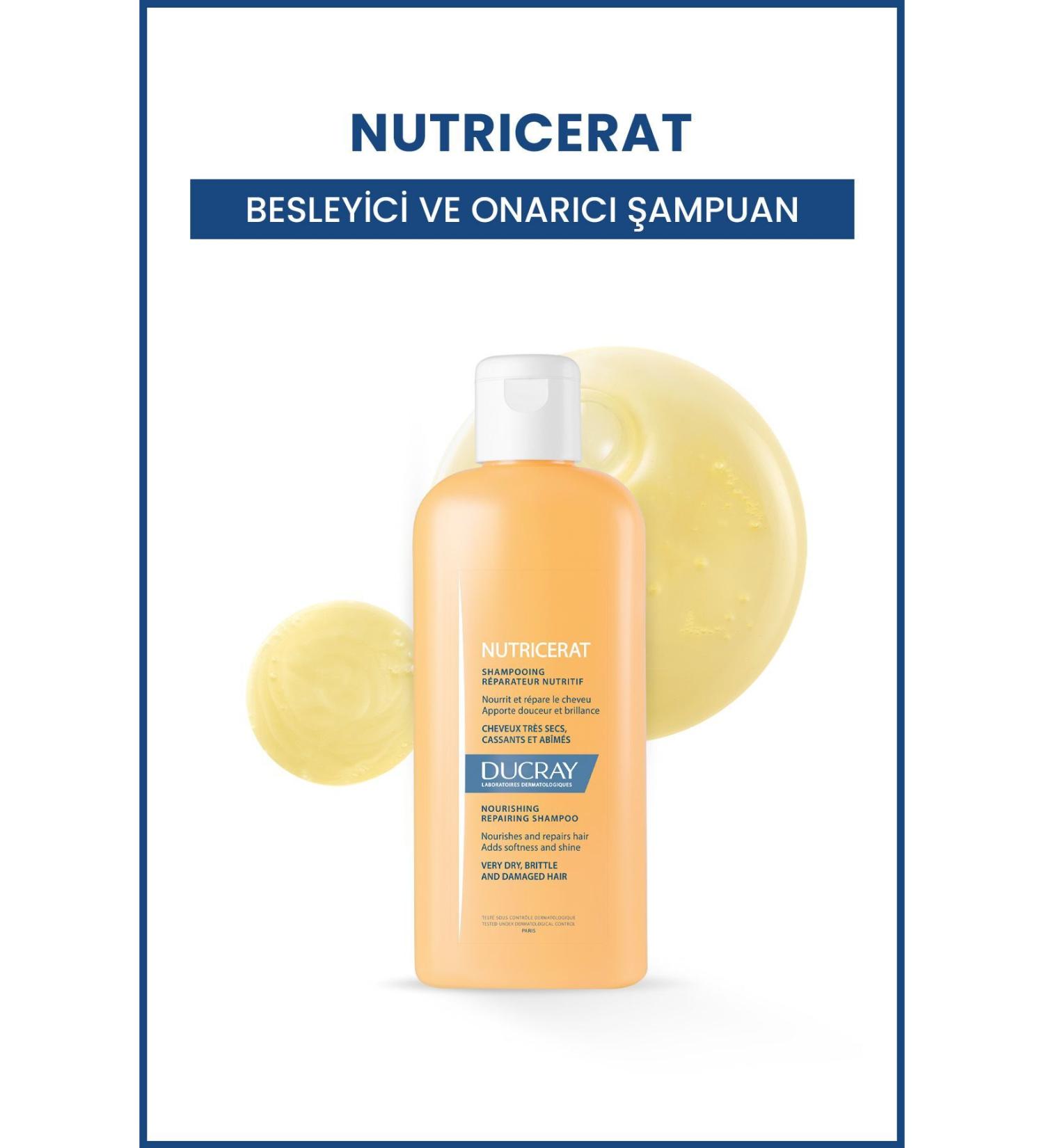 Ducray Nutricerat Nourishing Shampoo for Dry and Damaged Hair 200 ml 3282779178662