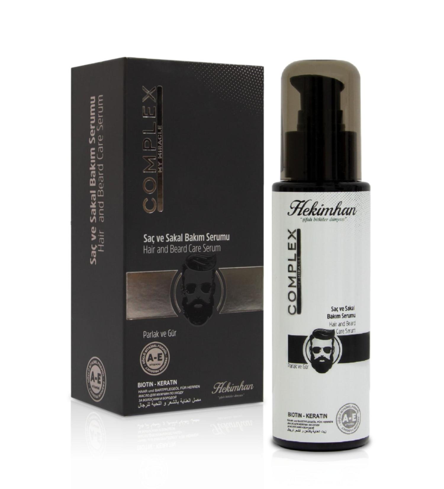 Hekimhan Men's Hair and Beard Care Serum Shiny and Thick 125 ml - Buy Online on GoSupps.com