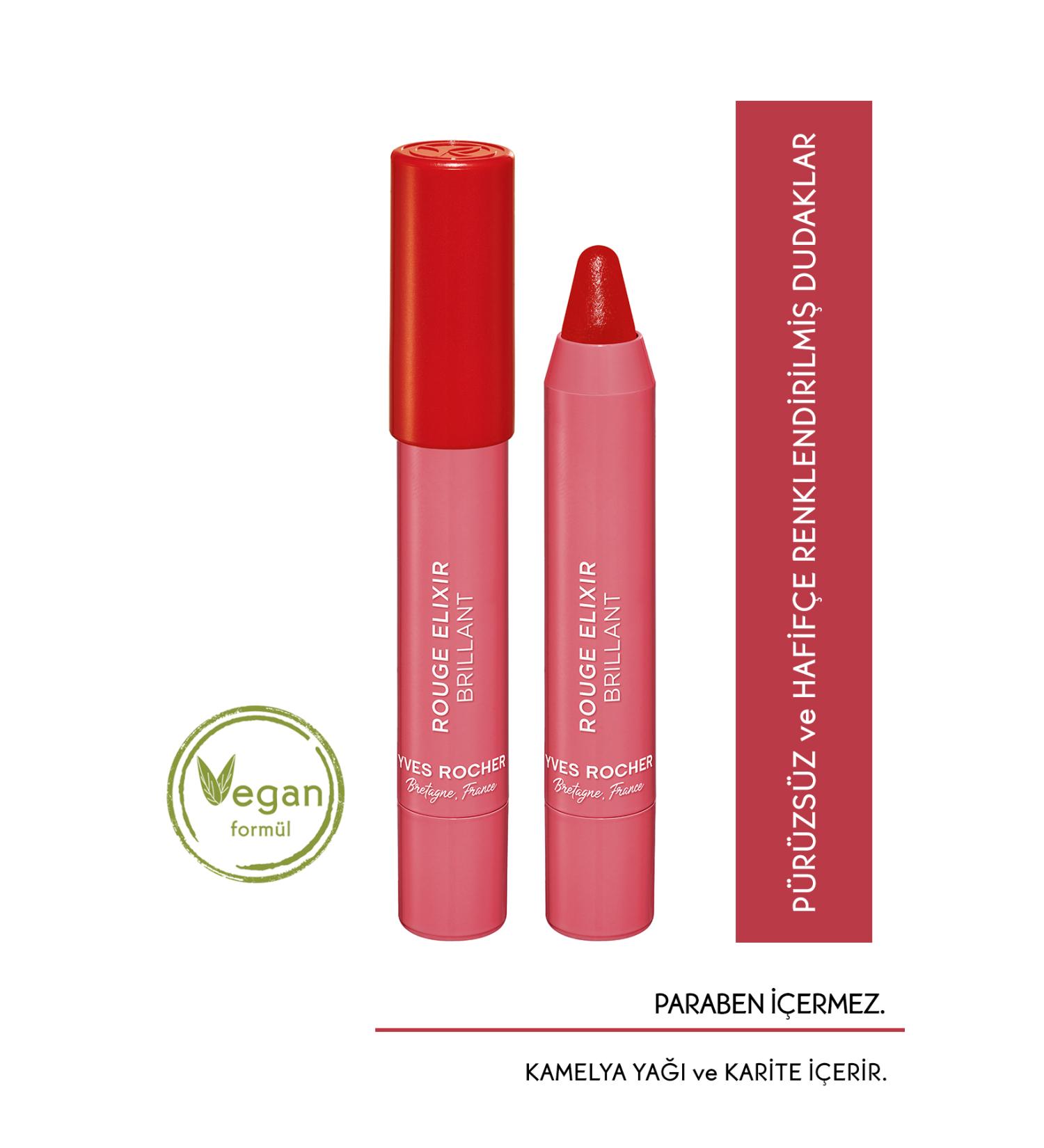 Yves Rocher Shiny Pencil Lipstick-2.2g-07.camellia Pink