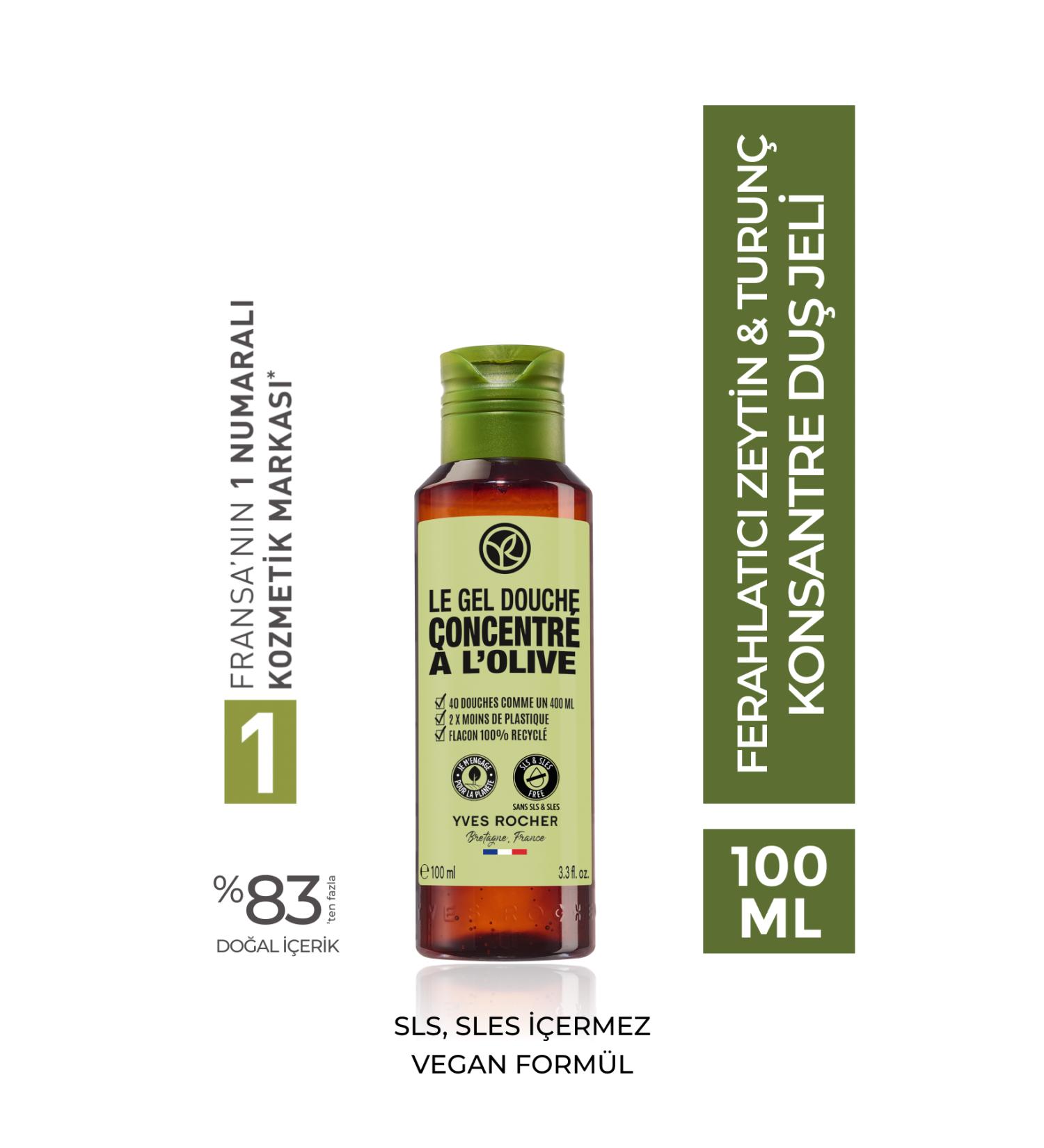 Yves Rocher Concentrated Shower Gel - Refreshing Olive & Citrus - 100ml - Buy Online on GoSupps.com