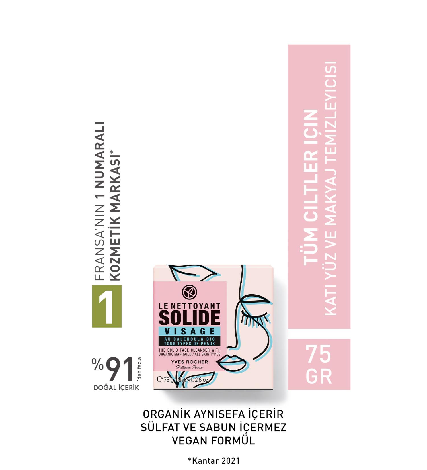 Yves Rocher Solid Facial Cleanser - All Skin Types-75 gr-9118