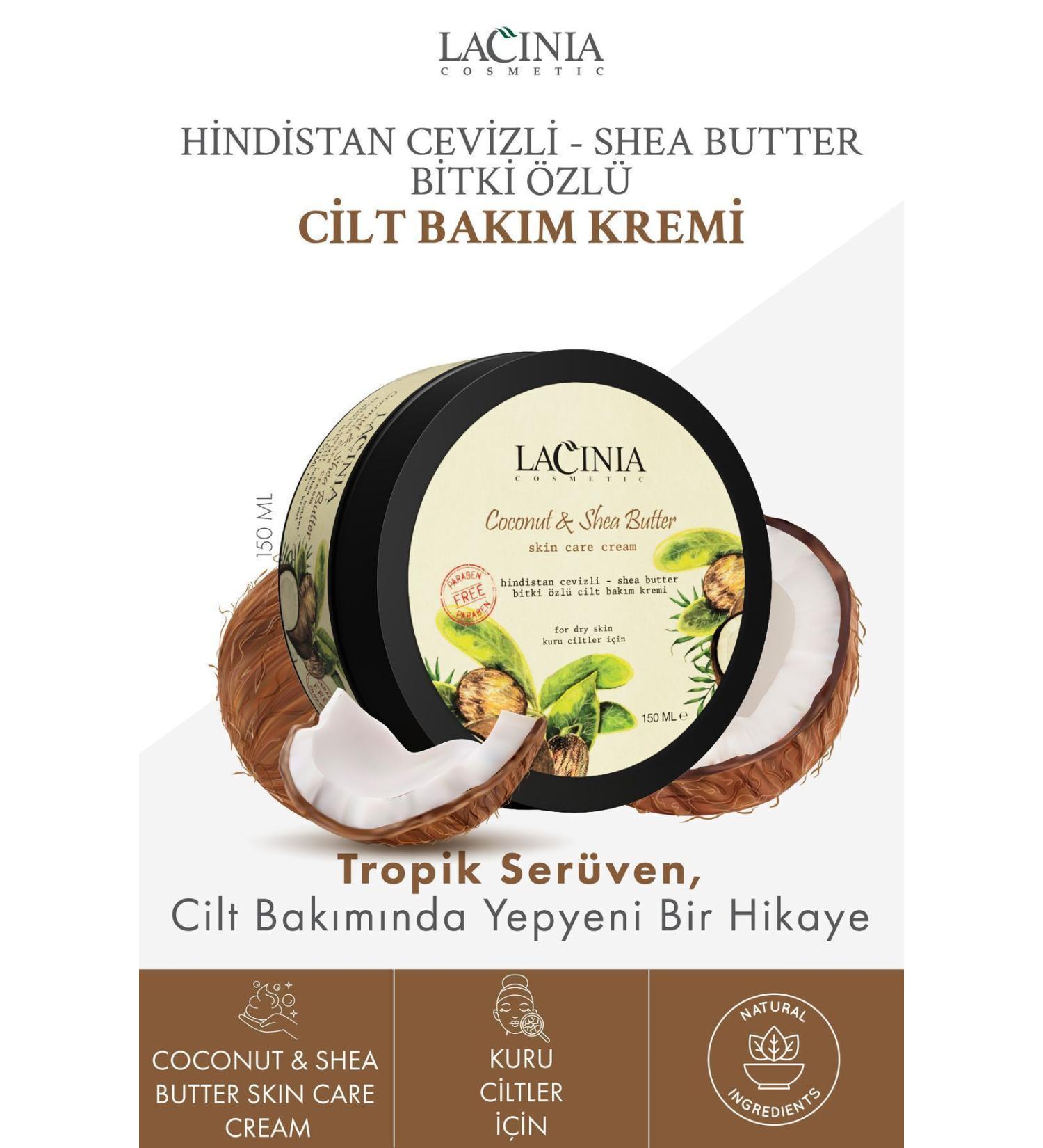 Lacinia Coconut & Shea Butter Oil Skin Care Cream 150 ml - Buy Online on GoSupps.com