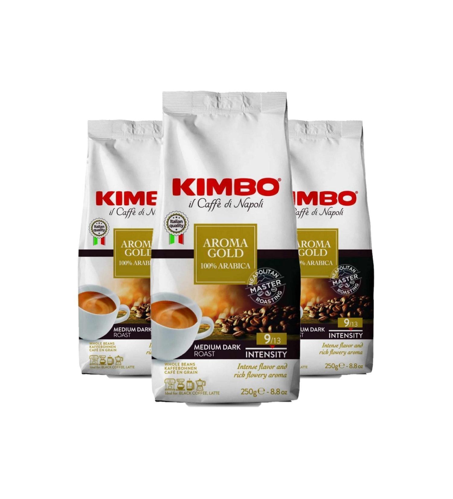 Kimbo Aroma Gold 0 Arabica Coffee Beans (250 Gr) (Set of 3)
