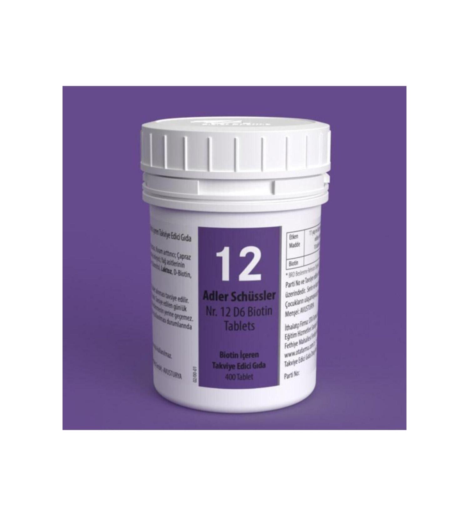 Adler Pharma Sch ssler No.12 - D6 Biotin Tablet