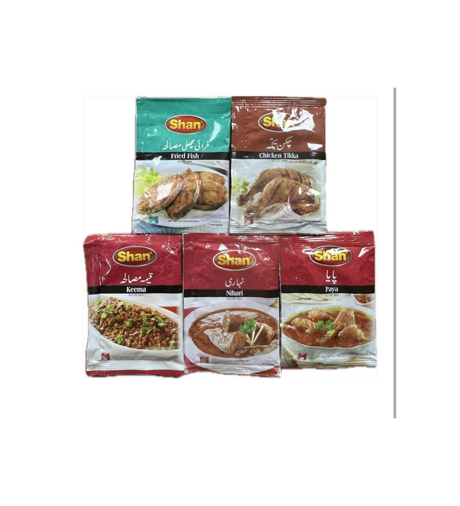 Shan Special 5 Piece (fried fish-paya-nihari-chicken tikka-keema) MASALA - Buy Online on GoSupps.com