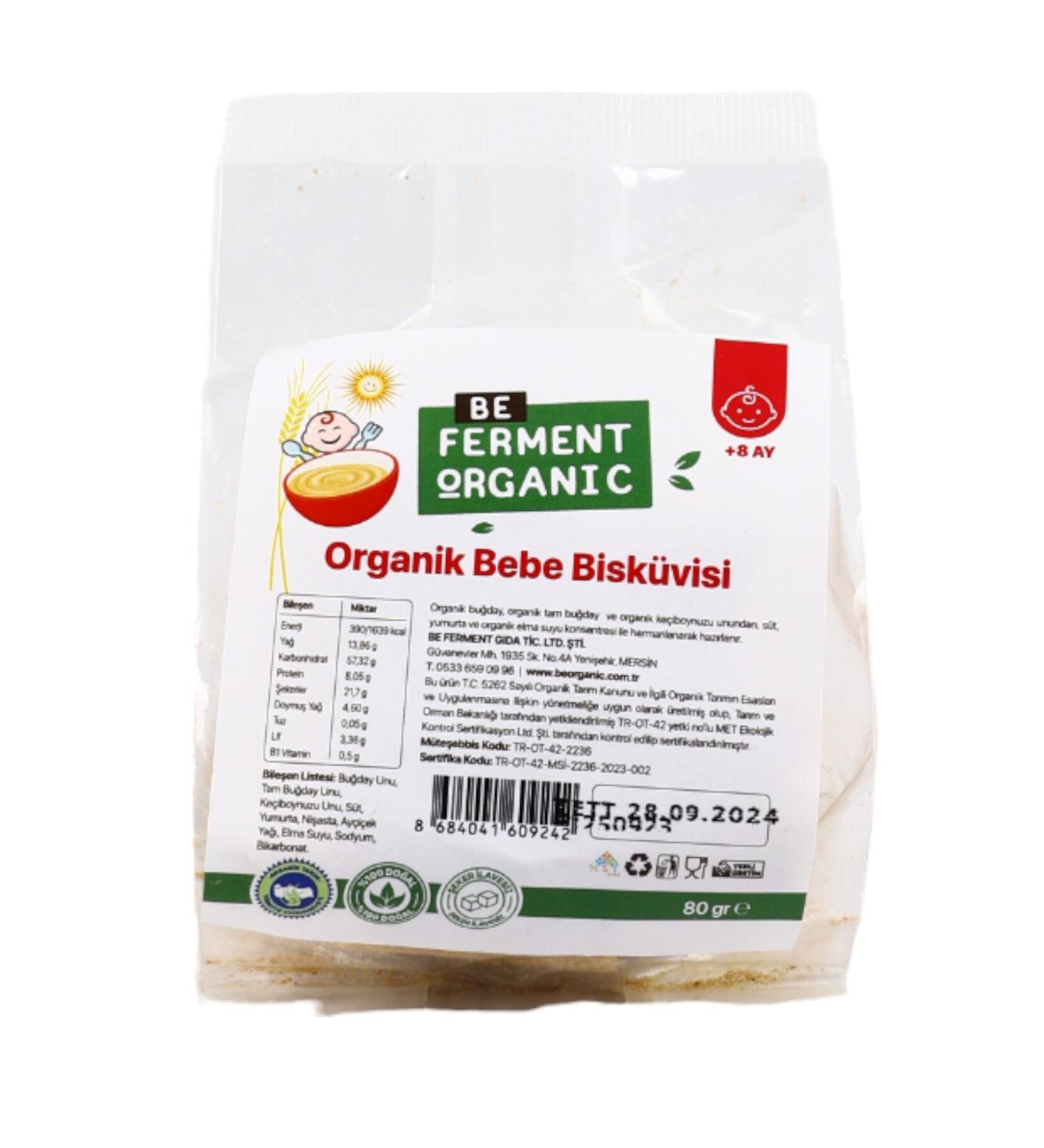 Beferment Organic Baby Biscuits 80 gr