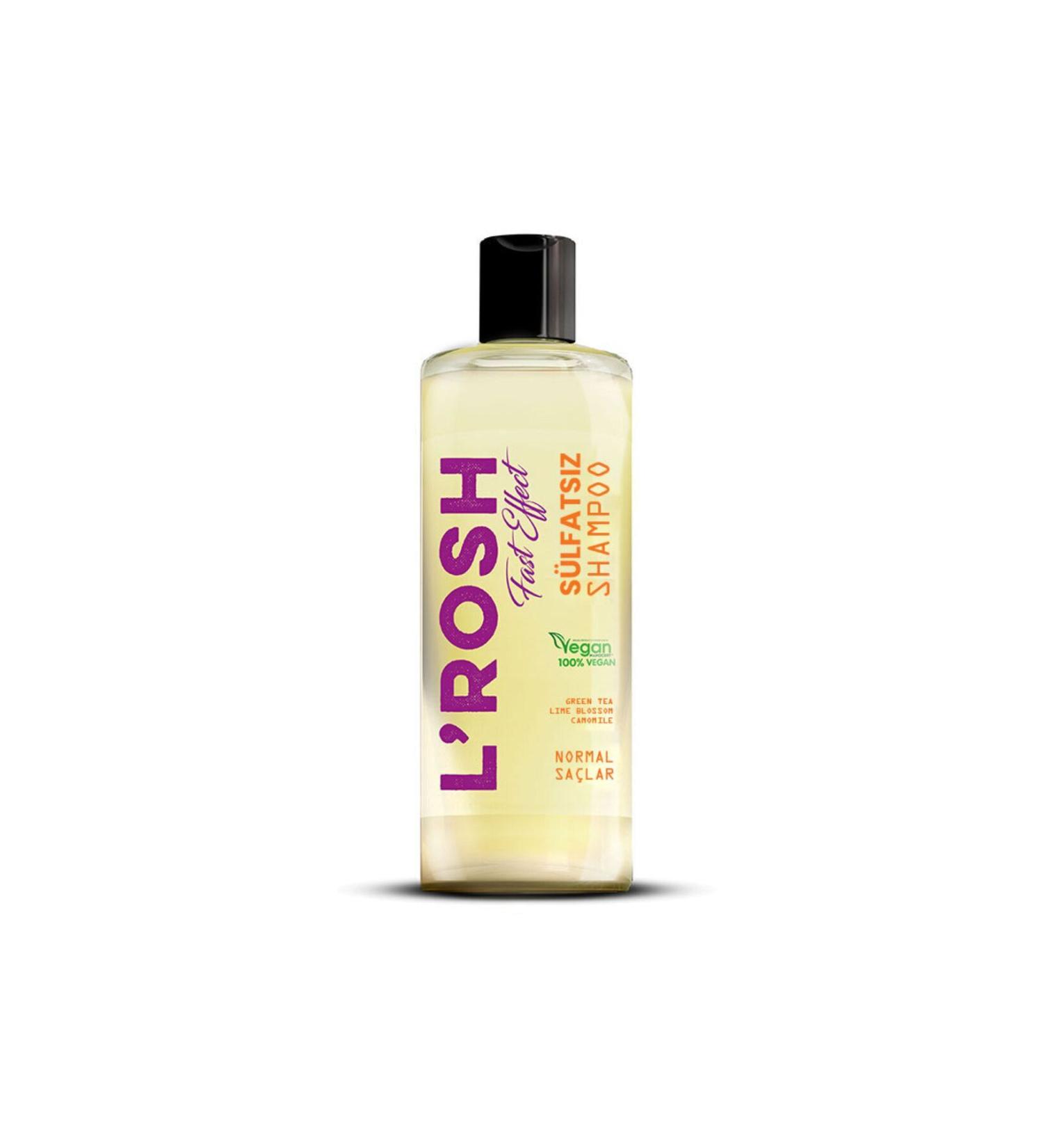 L'ROSH Normal Hair Fast Effect Sulfate-Free Vegan Shampoo 400 ml