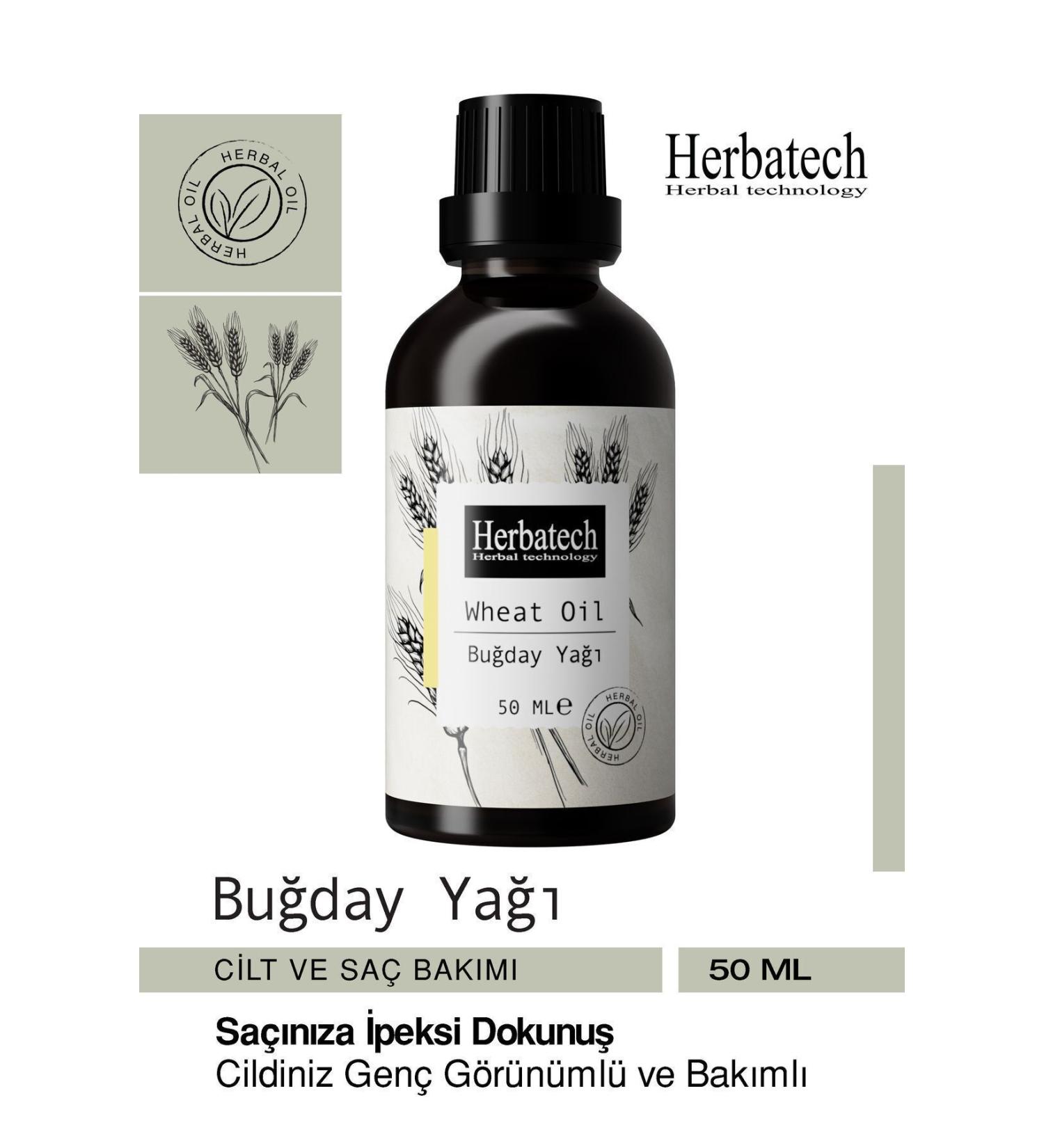 Herbatech Wheat Oil 50ml Effective for Hair Care and Skin Care