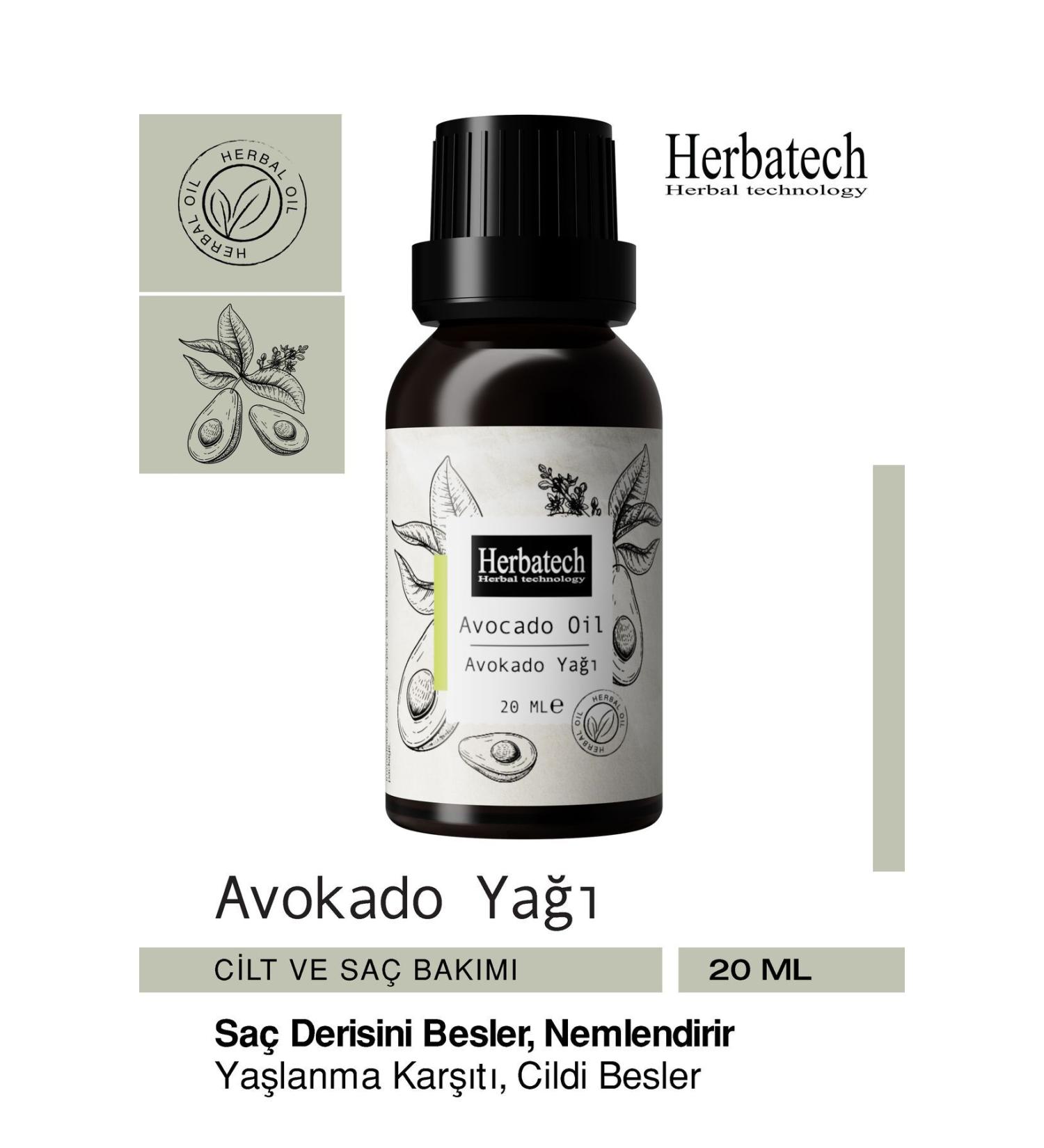 Herbatech Avocado Oil 20ml Hair Care And Skin Care Effective
