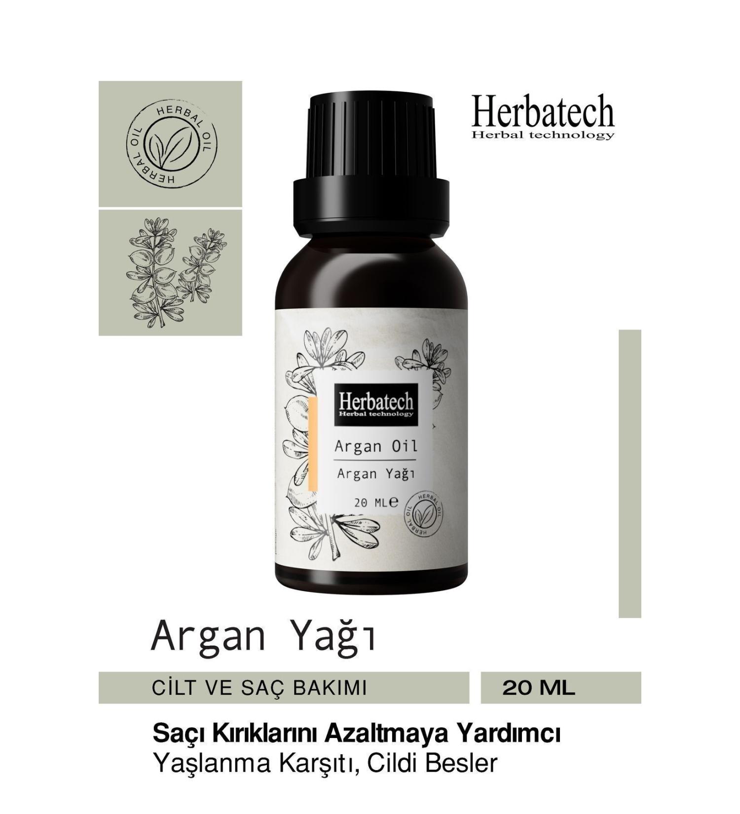 Herbatech Argan Oil 20ml Hair Care and Skin Care Effective