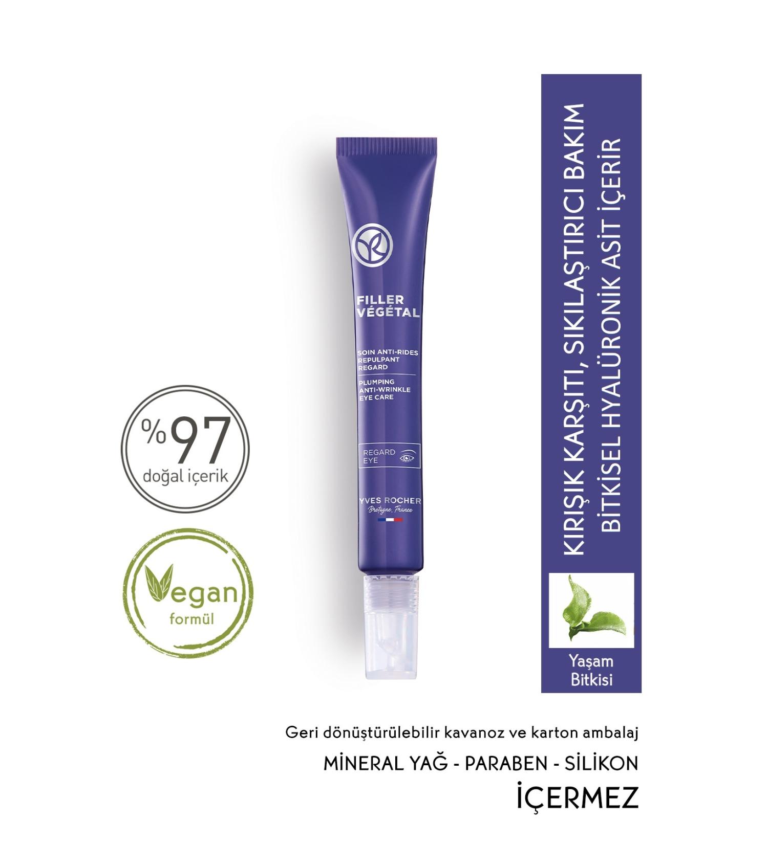 Yves Rocher Plumping Herbal Hyaluronic Care Filler Vegetal - Eye Cream-14 ml - Buy Online on GoSupps.com