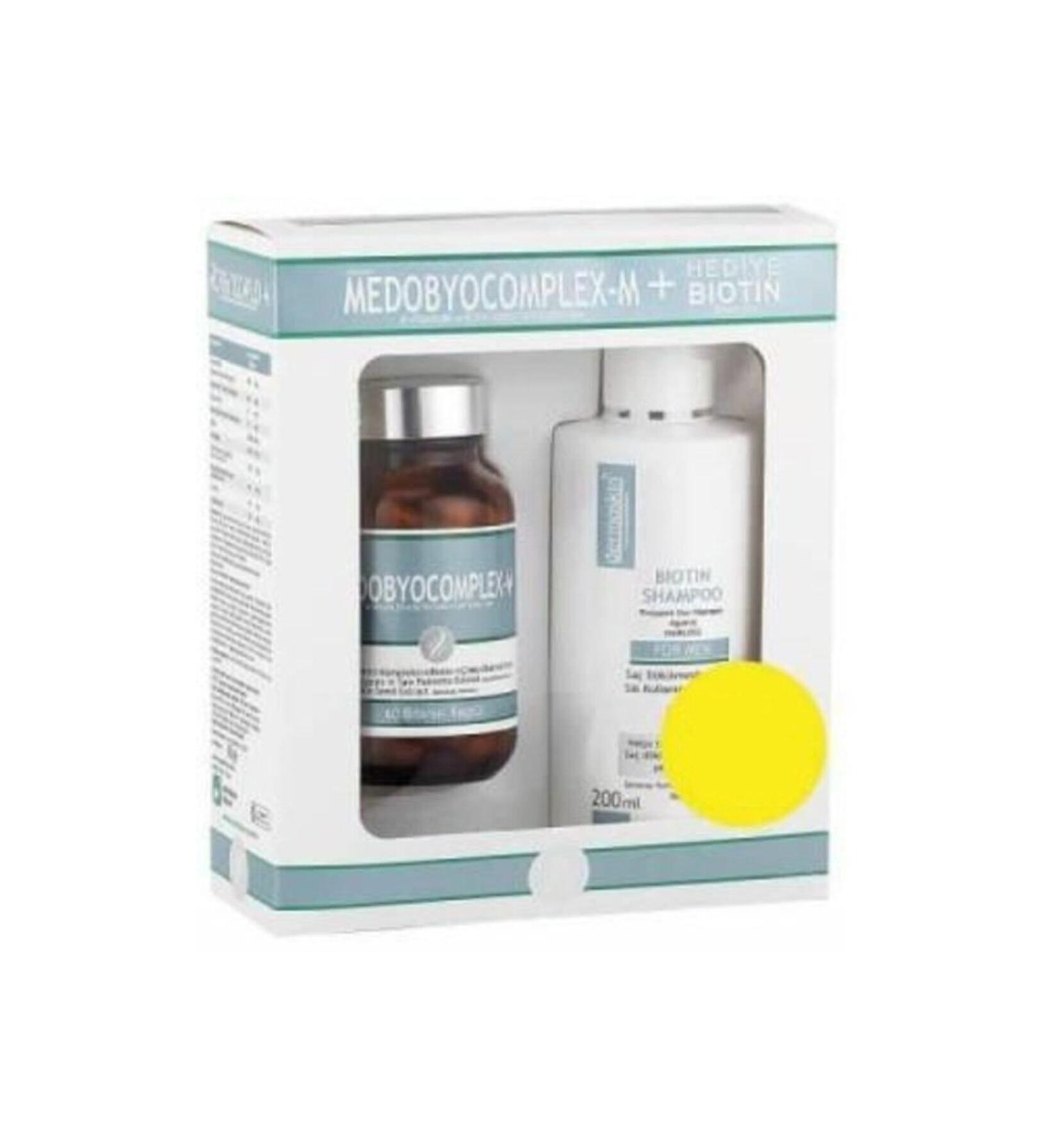 Dermoskin Medobiocomplex-E 60 Men Capsules + Biotin Shampoo 200 ml