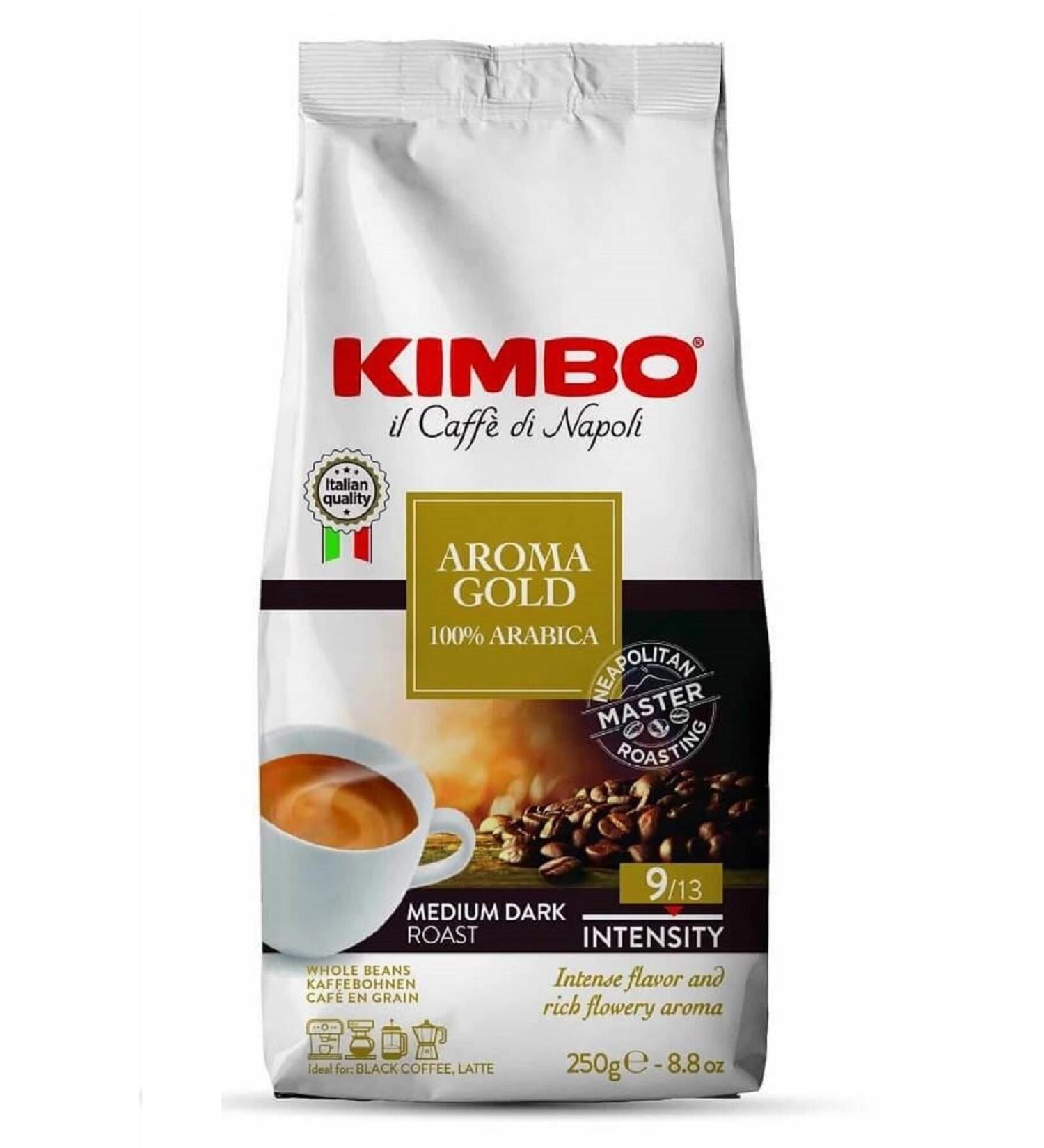 Kimbo Aroma Gold 100% Arabica Coffee Beans (250 GR) - Buy Online on GoSupps.com