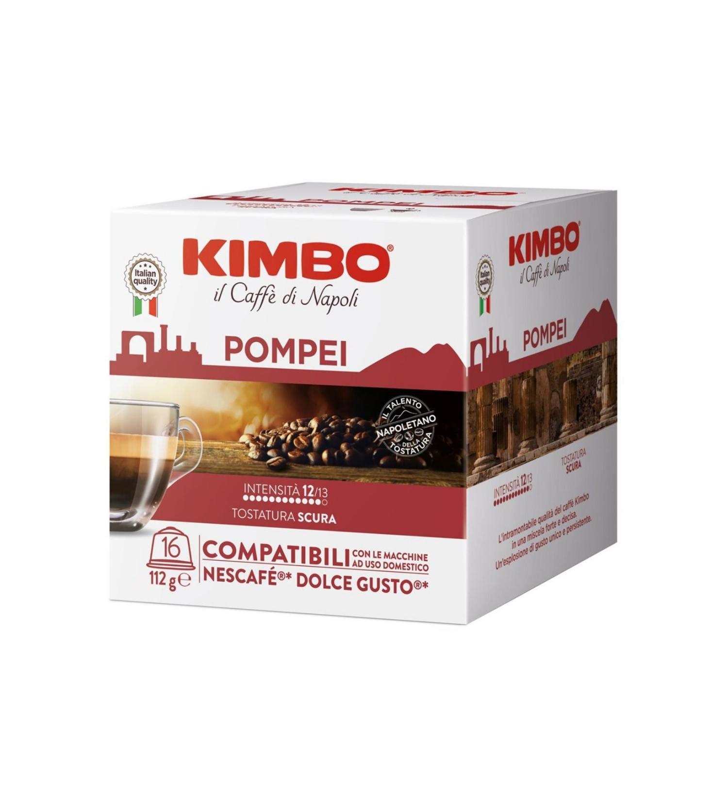 Kimbo Pompei Dolce Gusto Compatible Capsule Coffee (Box of 16)