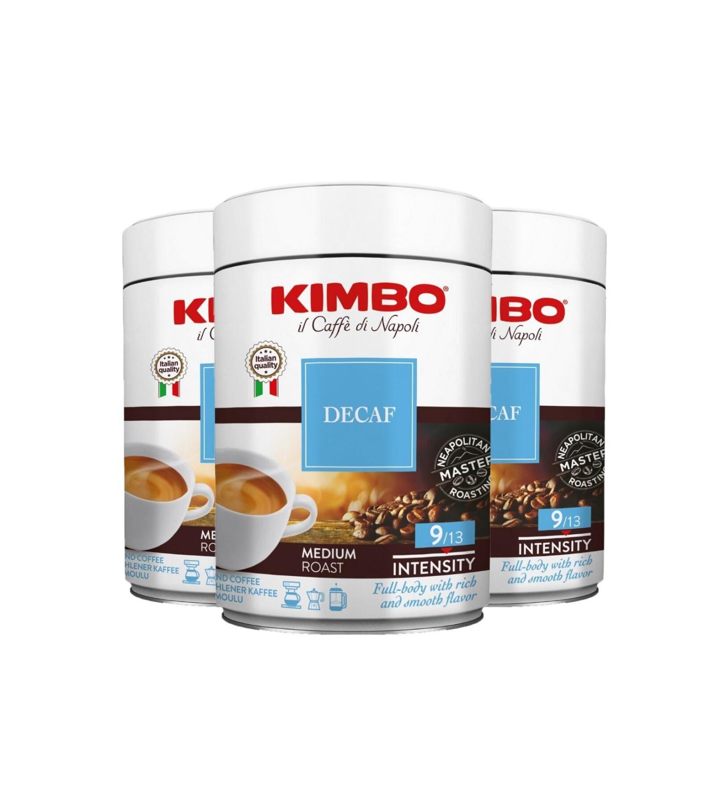 Kimbo Decaffeinato Filter Coffee Tin Box (250 Gr) (Set of 3) - Buy Online on GoSupps.com