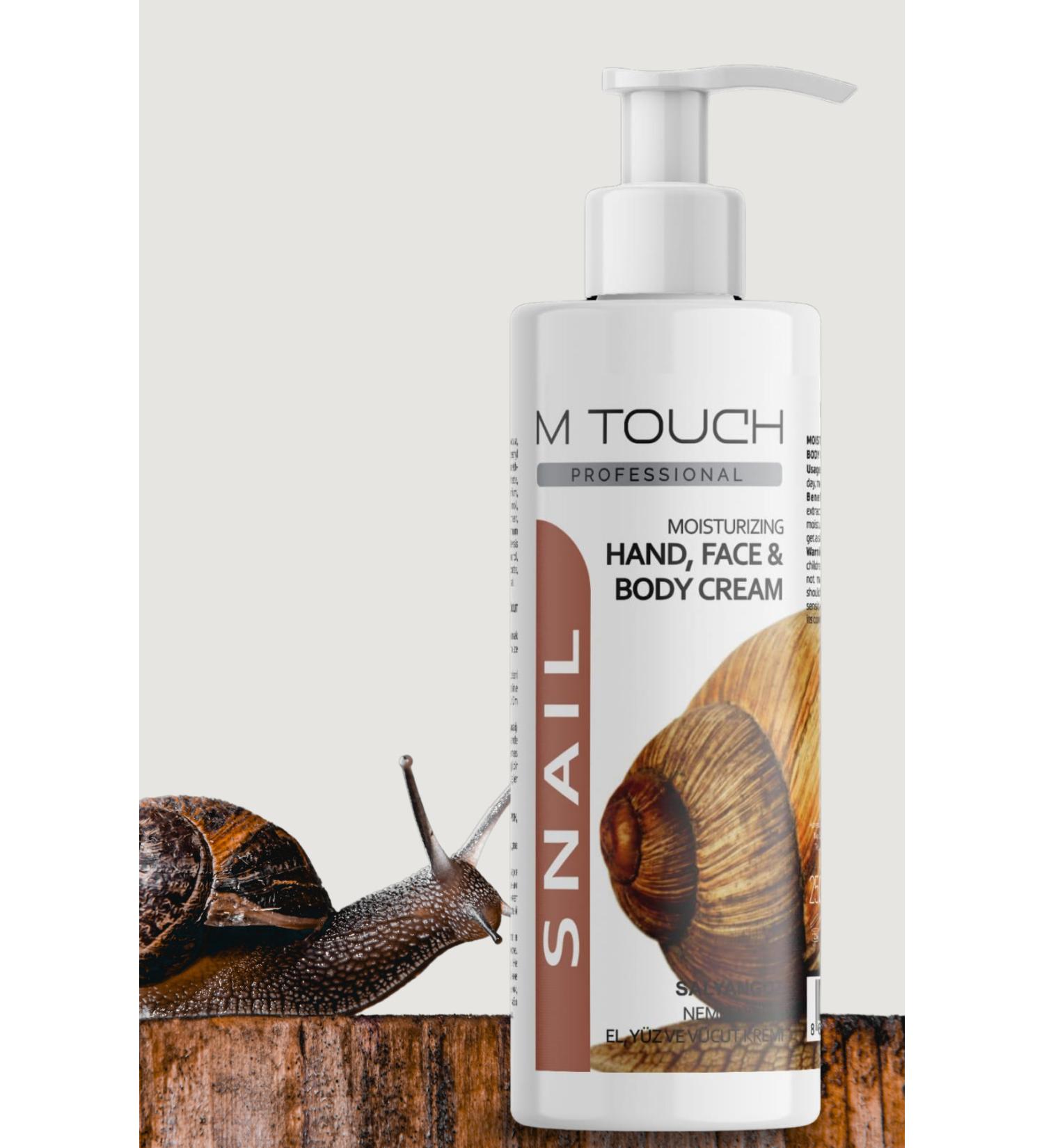mtouch 0 Natural Snail Moisturizing Cream - Hand Face and Body 250g - Buy Online on GoSupps.com