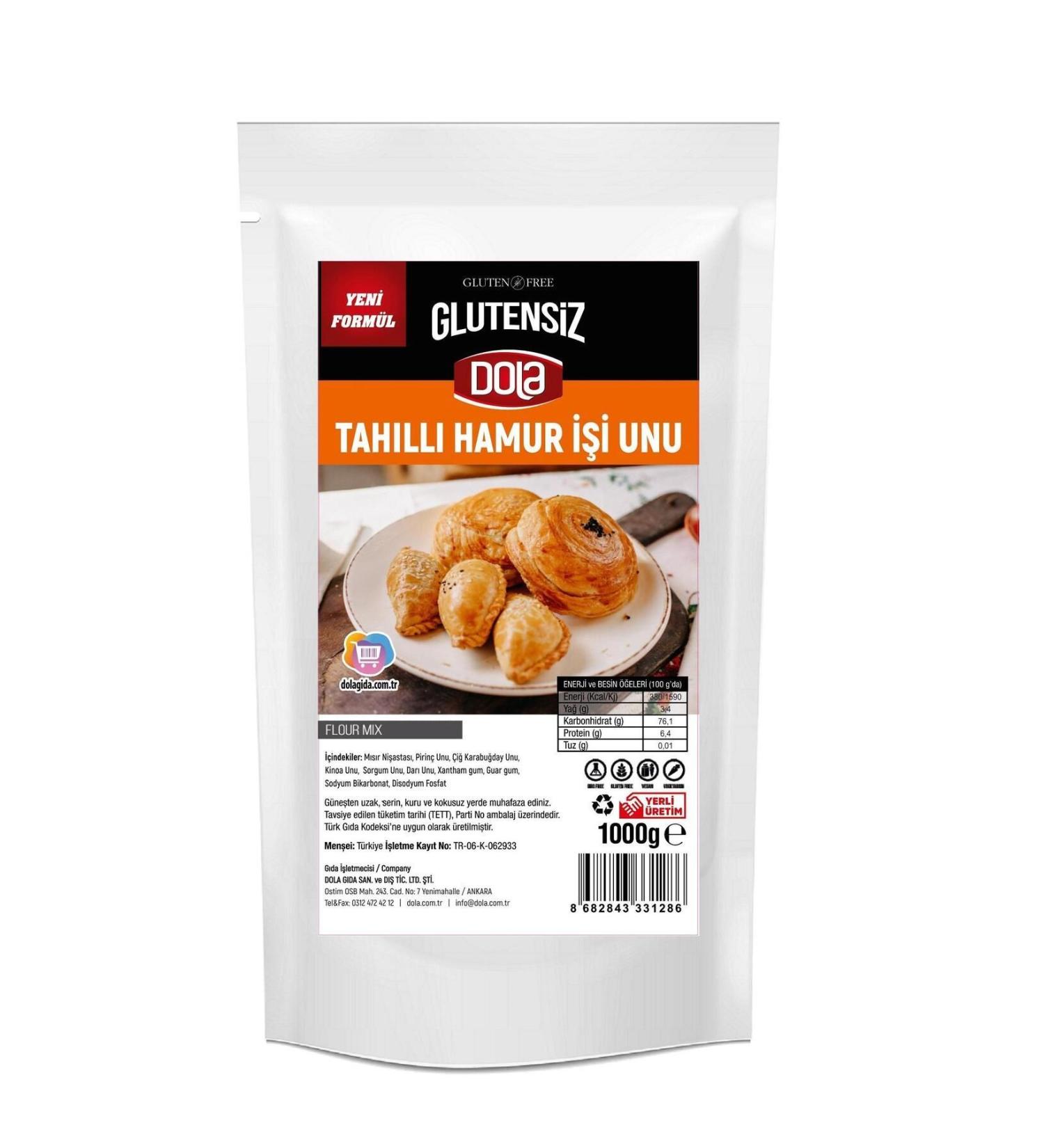 Dola Gluten-Free Whole Grain Pastry Flour 1 Kg Buckwheat Quinoa Flour Mix