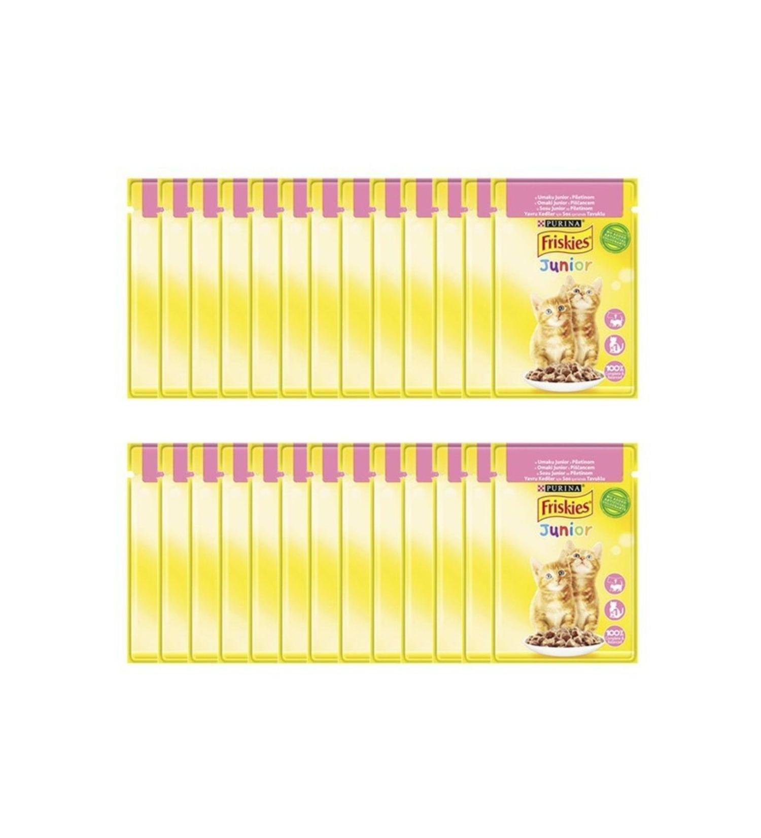 Friskies Friskies 85 gr Junior Chicken Kitten Wet Food 26 Pieces