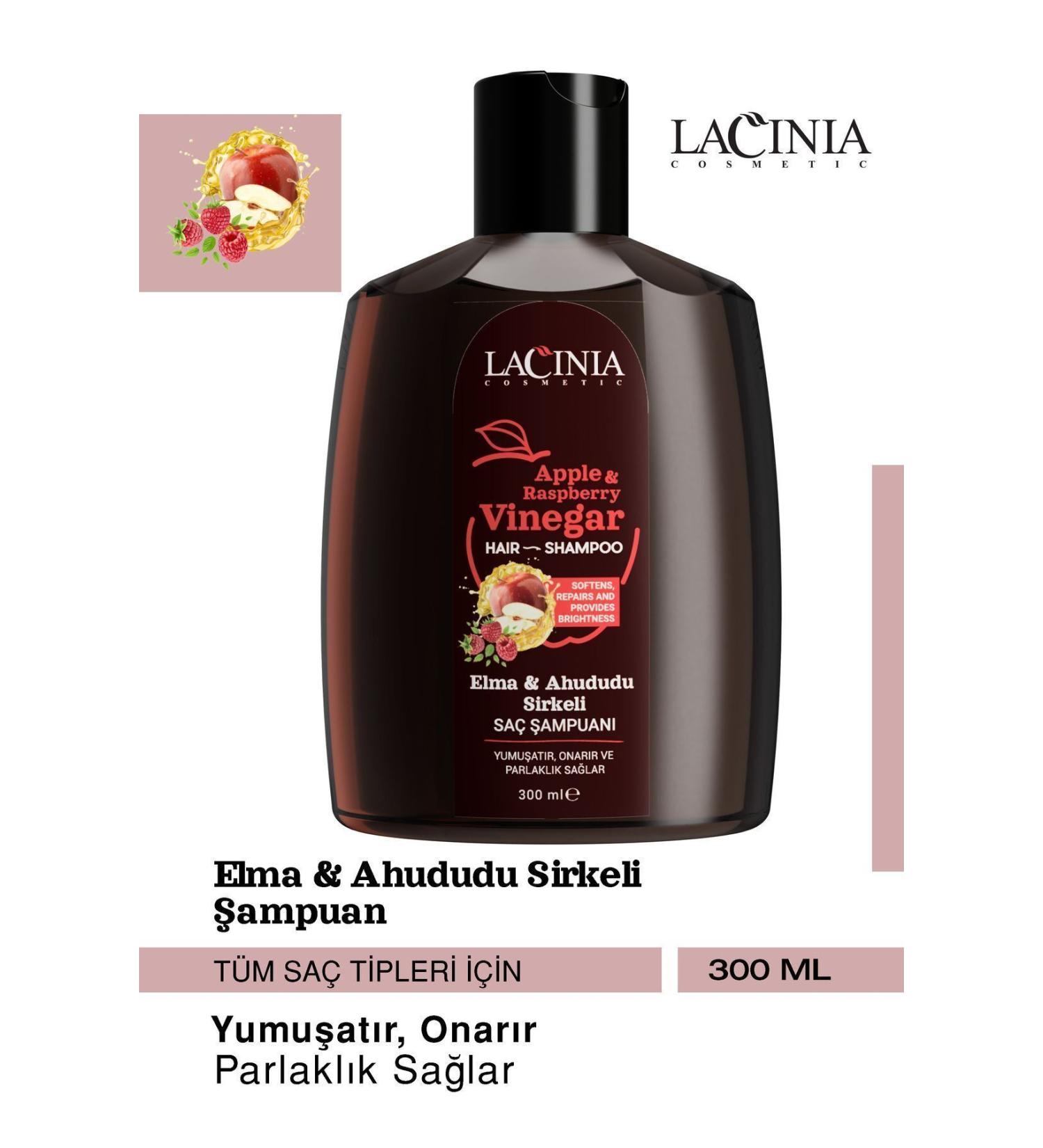 Lacinia Apple & Raspberry Vinegar Shampoo 300 ml Anti-Loss and Hair Nourishing - Buy Online on GoSupps.com