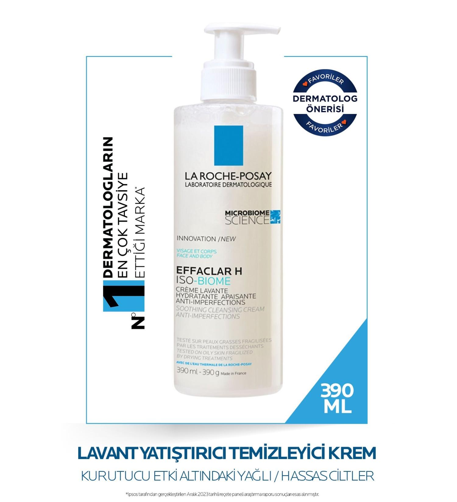 La Roche Posay LA ROCHE POSSAY EFFACLAR H ISOBIOME LAVENDER CLEANSING CREAM 390ML