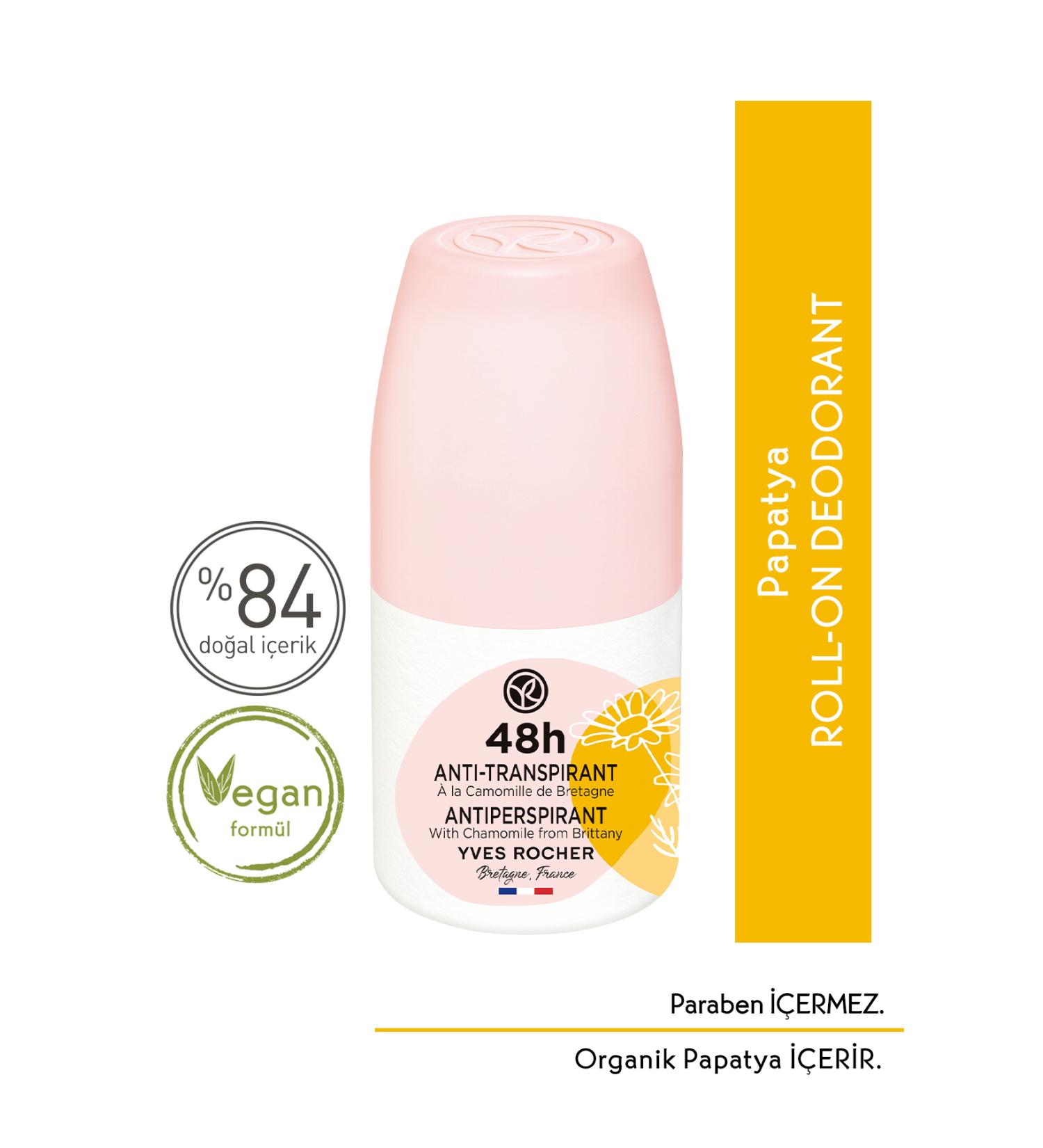 Yves Rocher Antiperspirant 48-hour Effective Women's Antiperspirant Roll-On - Organic Chamomile-57834