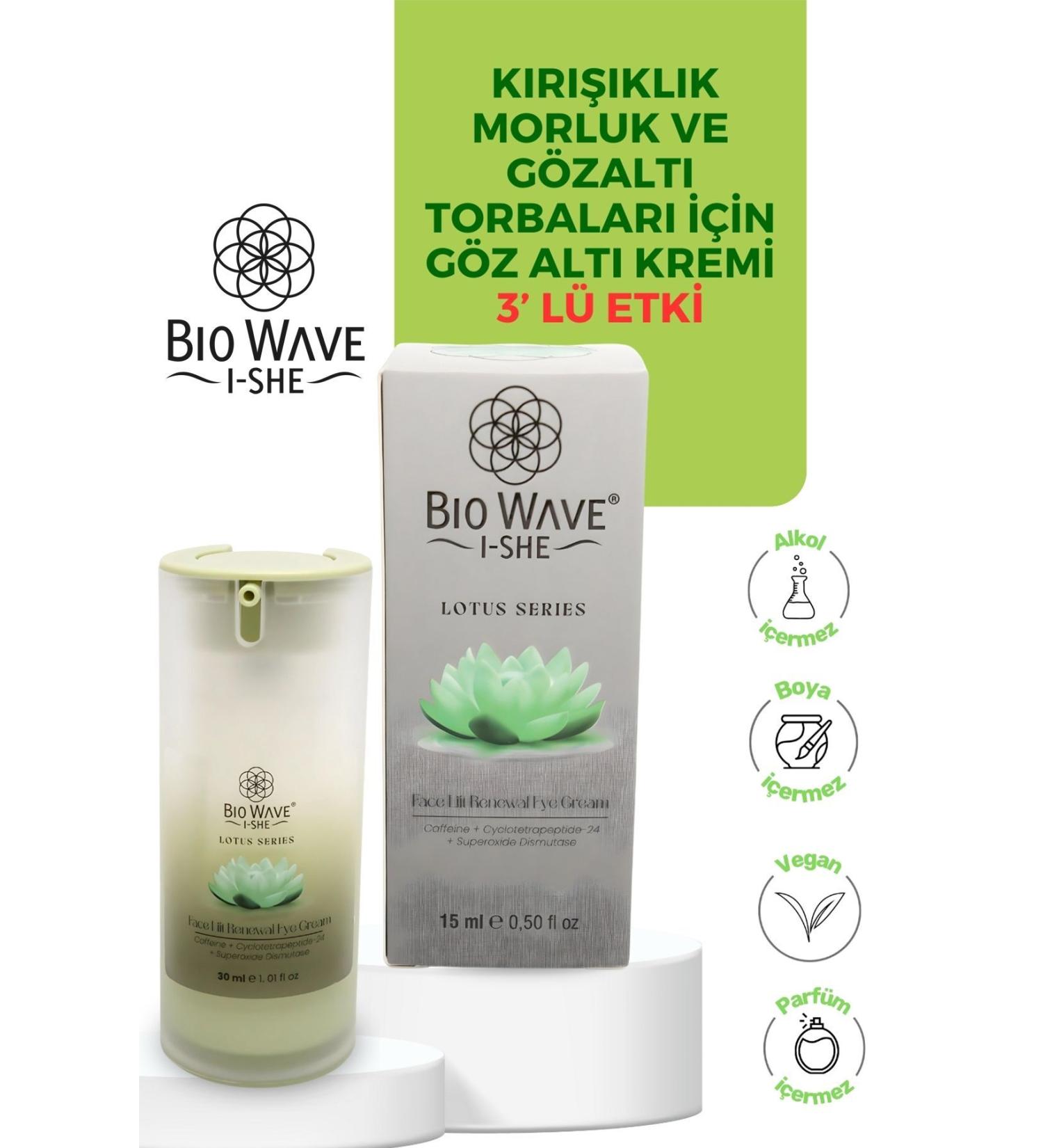 BIO WAVE Eye Cream for Wrinkles Dark Circles and Under-Eye Bags Triple Effect - Face Lift Renewal Eye Cream 15 ml - Buy Online on GoSupps.com