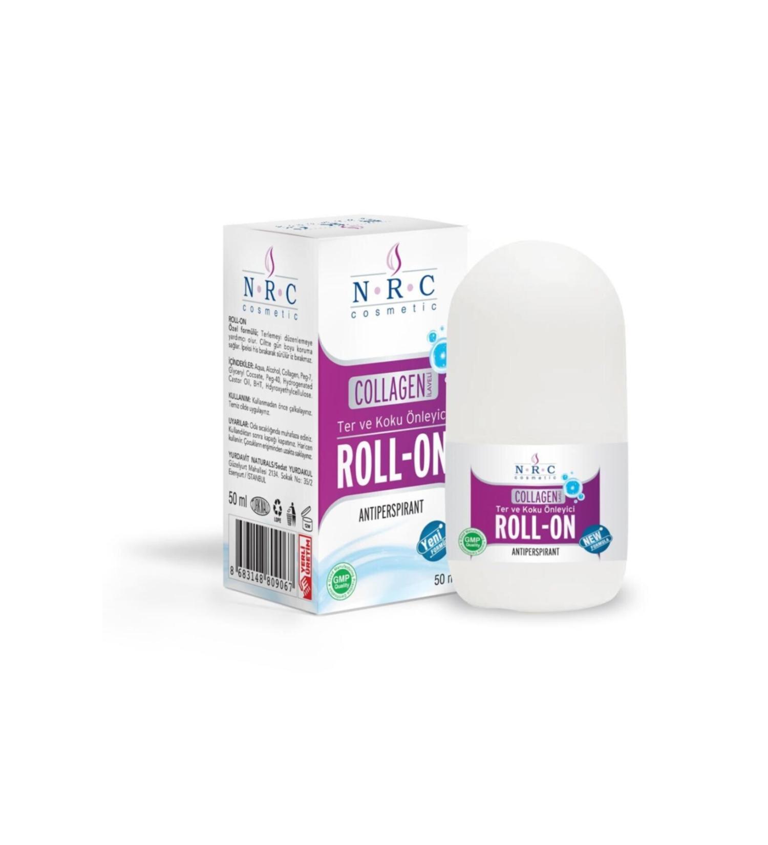 NRC Unisex Antiperspirant Armpit Sweat and Odor Prevention with Collagen Addition 50 Ml Roll-on