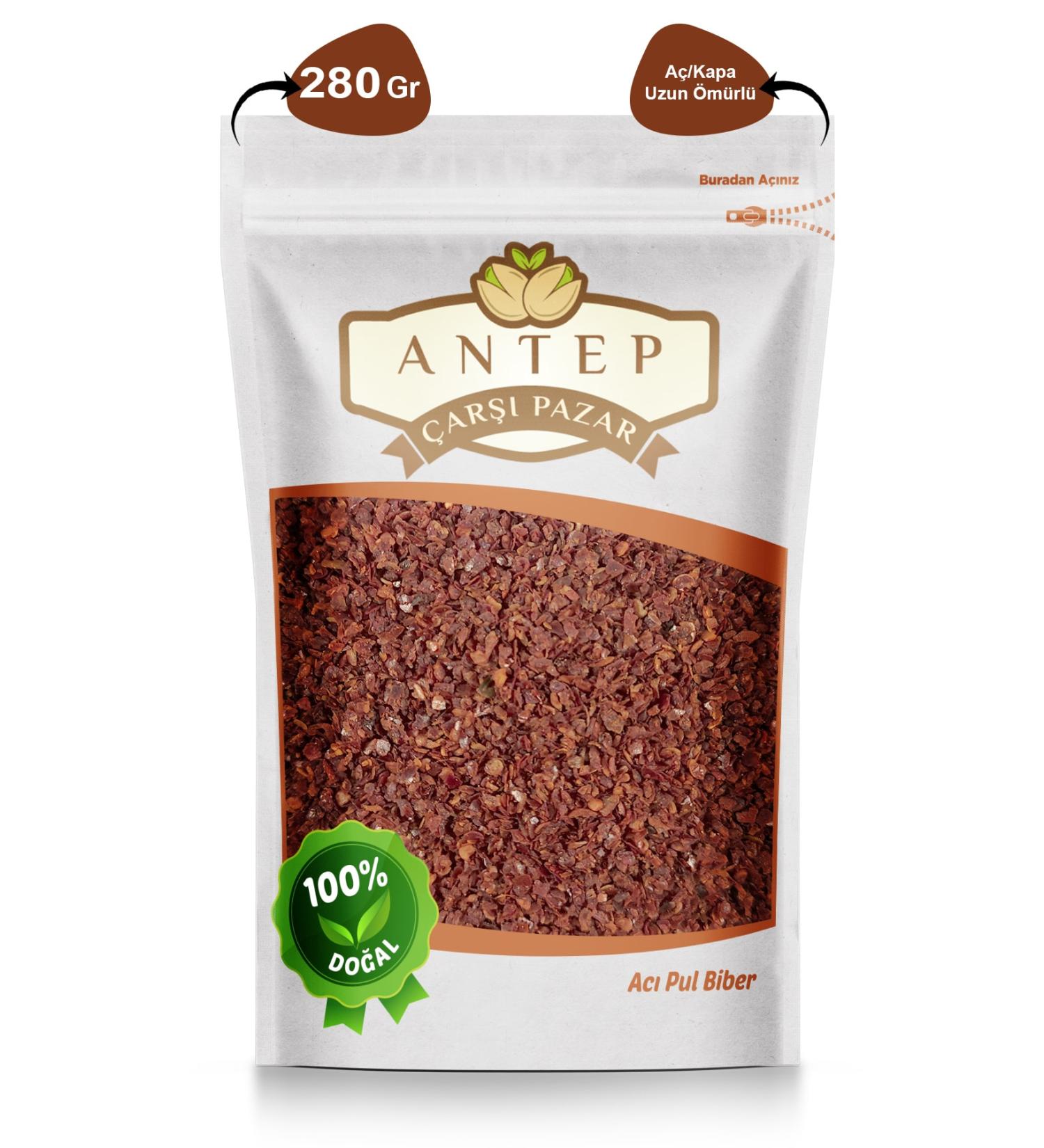 Antep Bazaar Hot Red Pepper Flakes | 280 Gr.