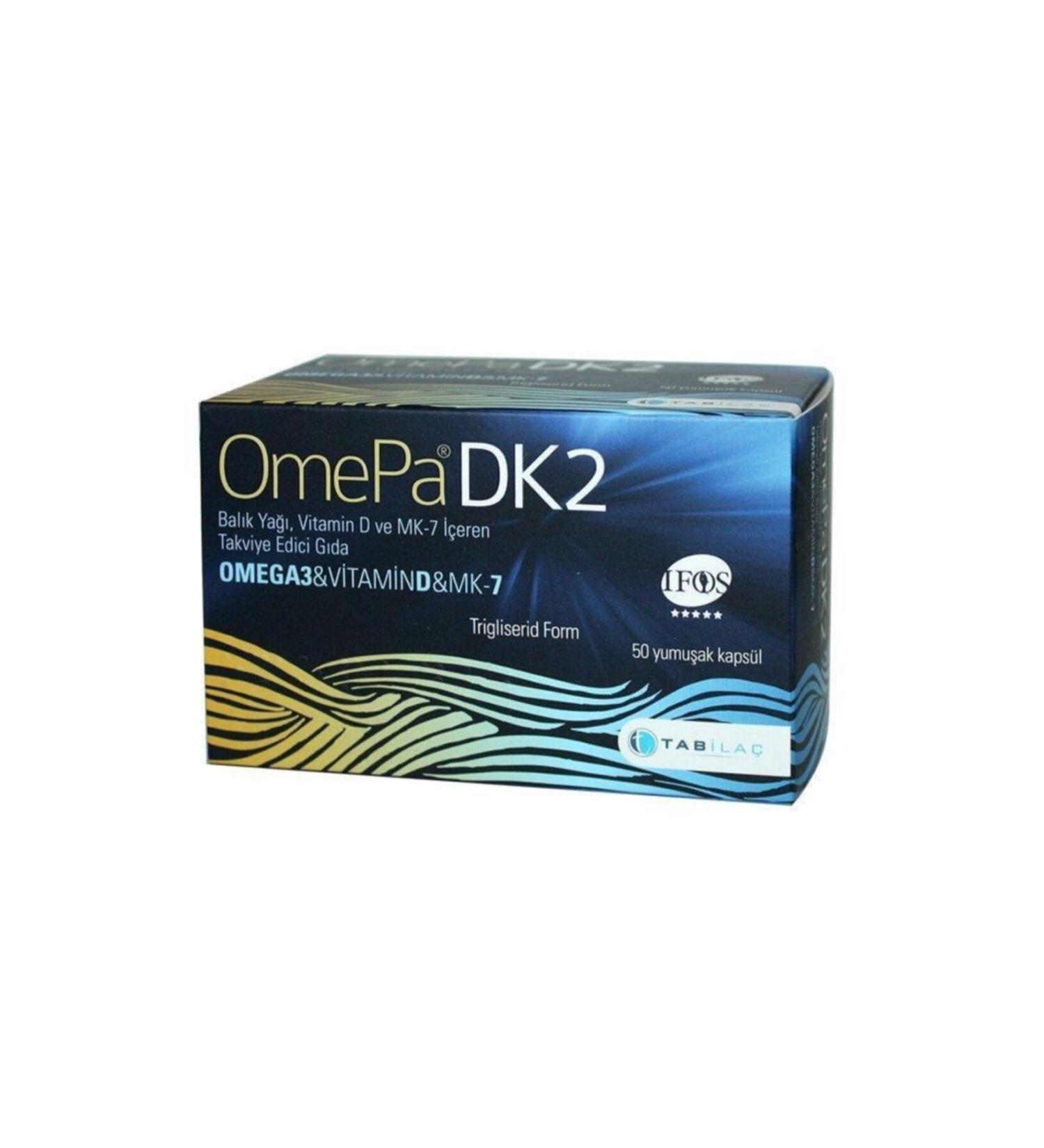 Omepa Dk2 Omega 3 & Vitamin D & Menaq7 50 Soft