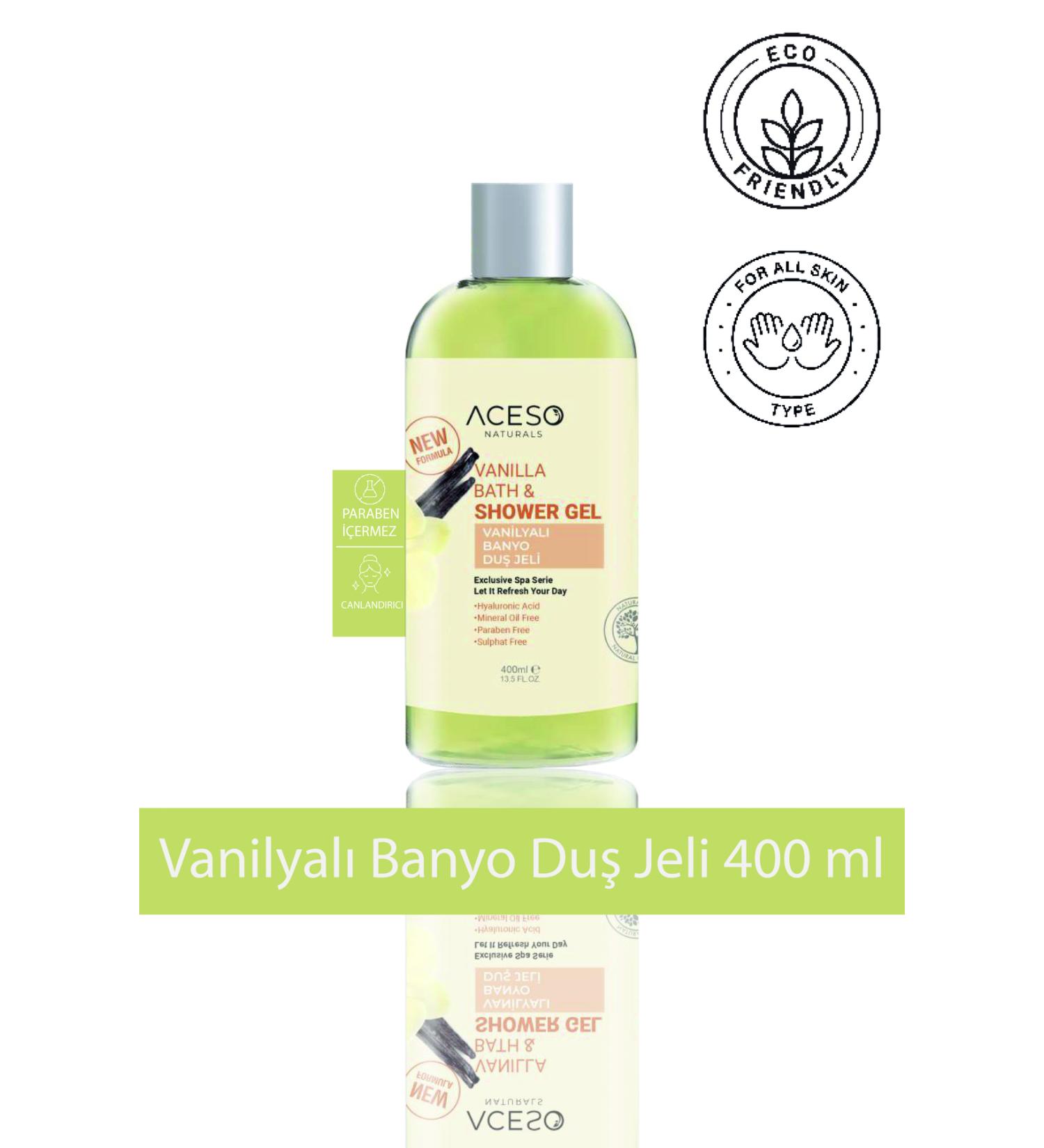 Aceso Naturals Vanilla Bath Shower Gel 400 ml