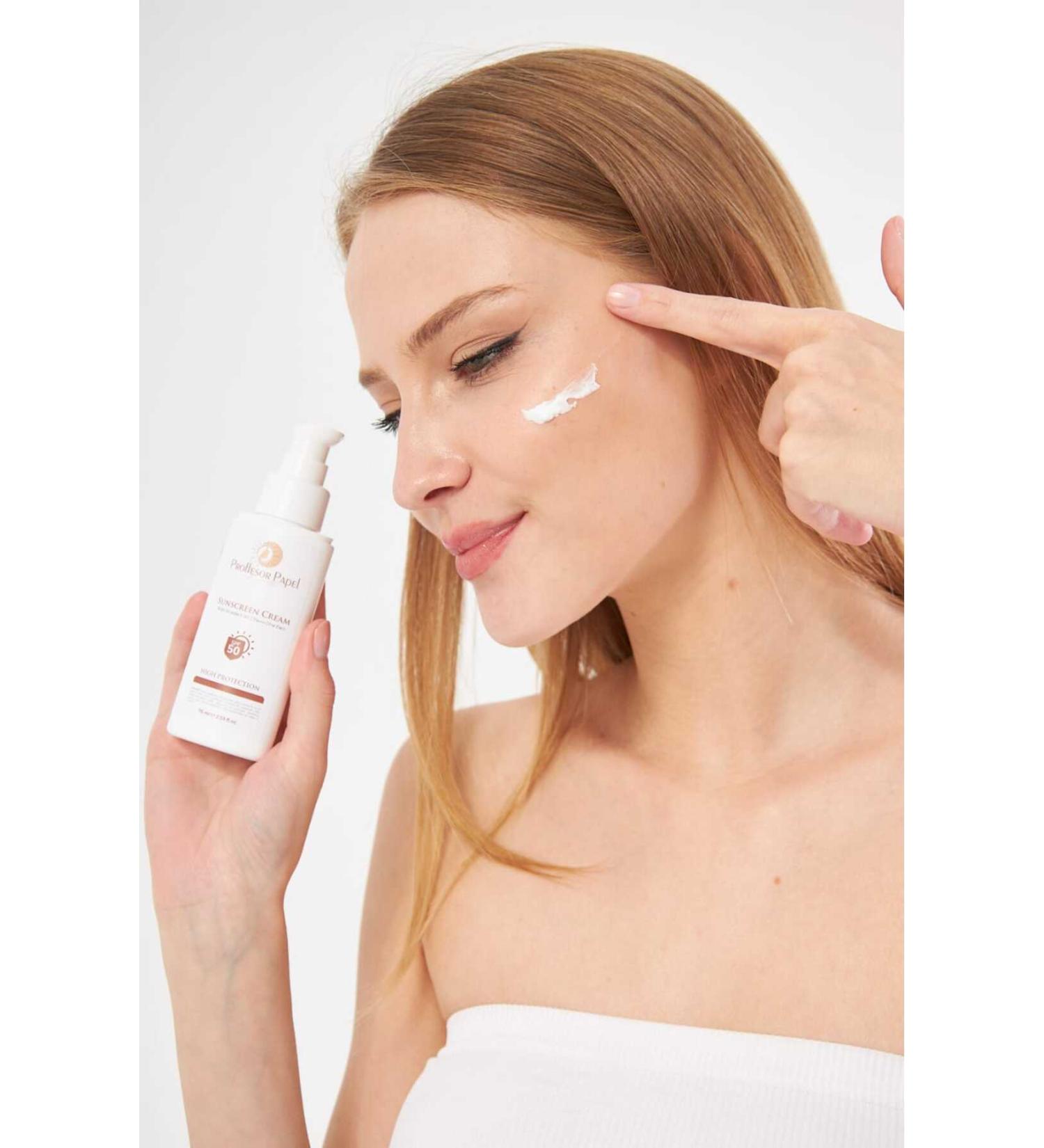 PROFFESOR PAPEL Spf 50 High Protection Face Sun Cream Against Stains 75 ml For Normal and Dry Skin