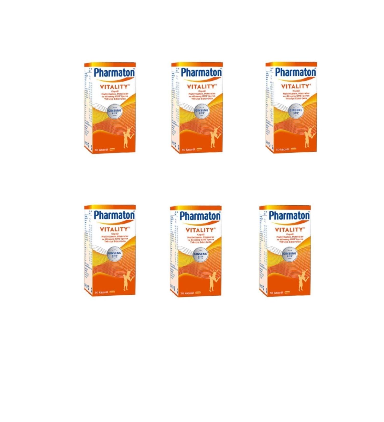 Pharmaton Pharmaton Vitality 30 Capsules 6 Pack