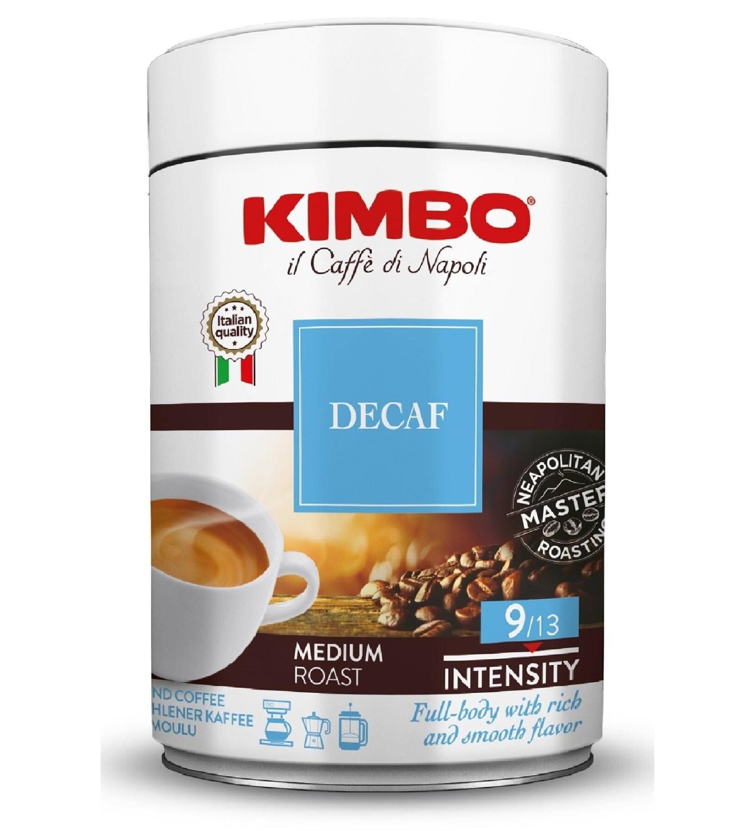 Kimbo Decaffeinato Filter Coffee Canister (250 GR) - Buy Online on GoSupps.com